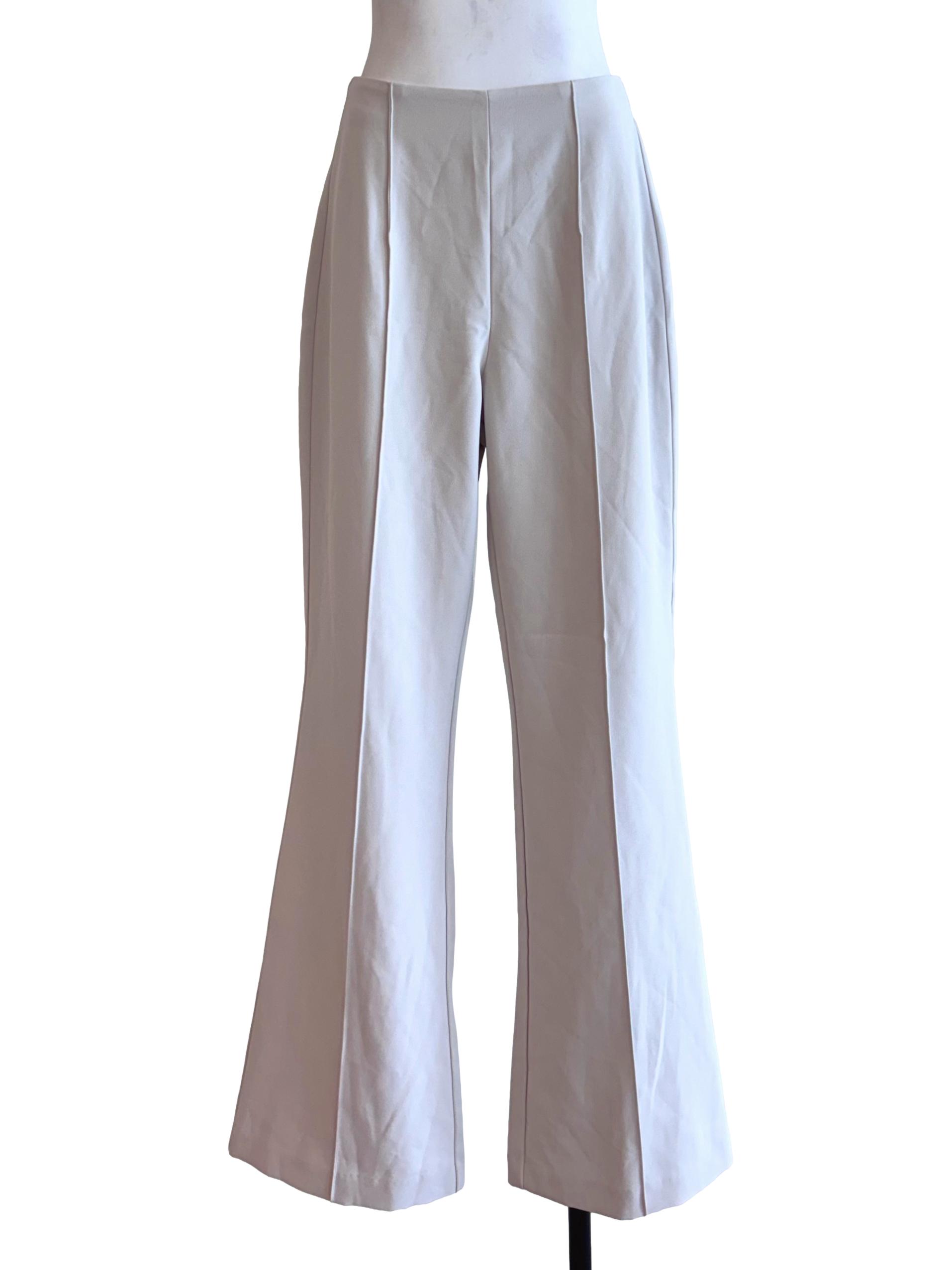 Alabaster White Flare Pants