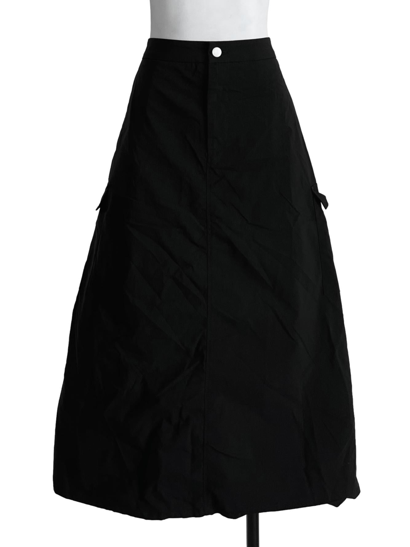 Onyx Black A-Line Skirt