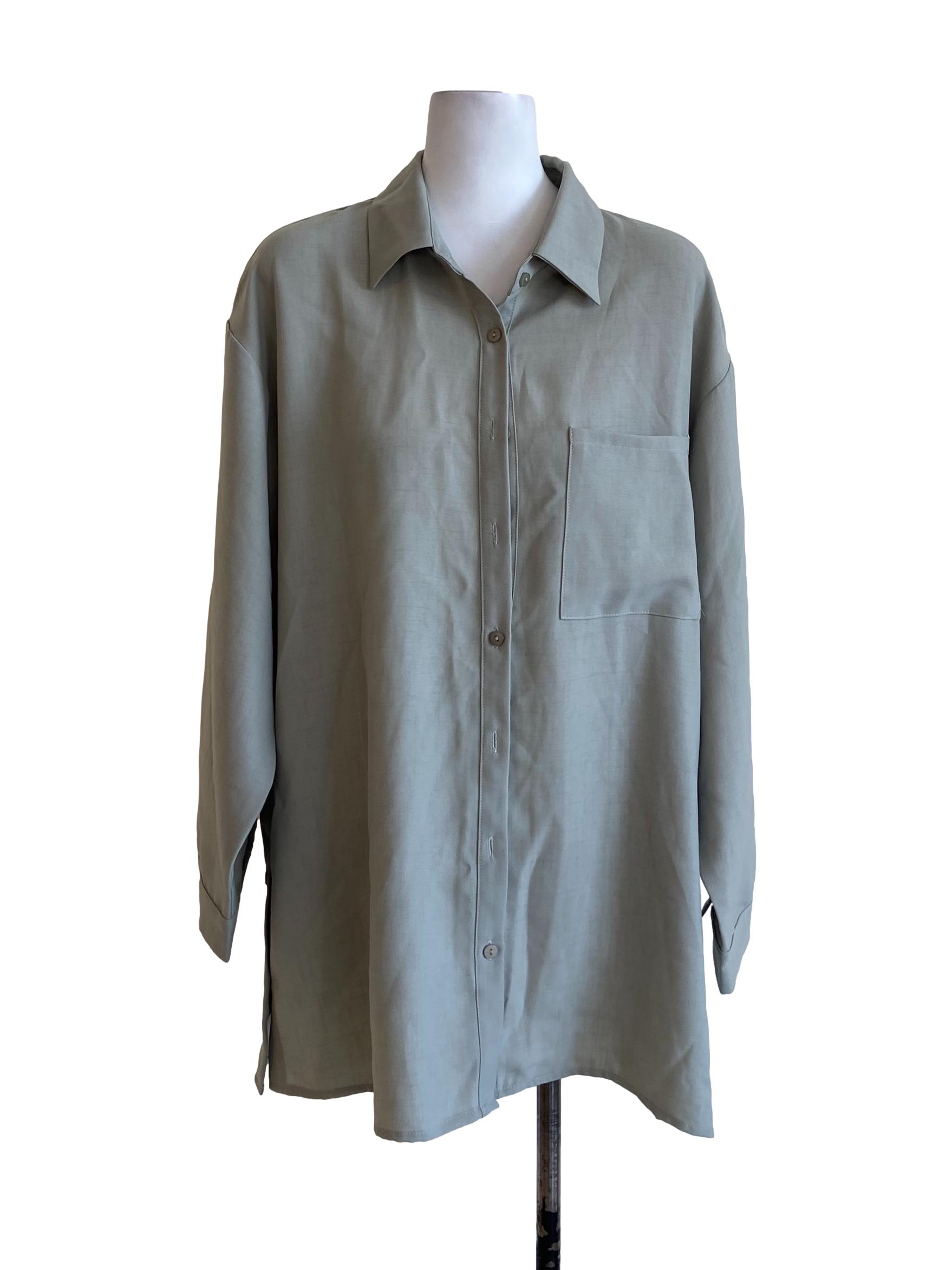 Sage Green Button Down Dress