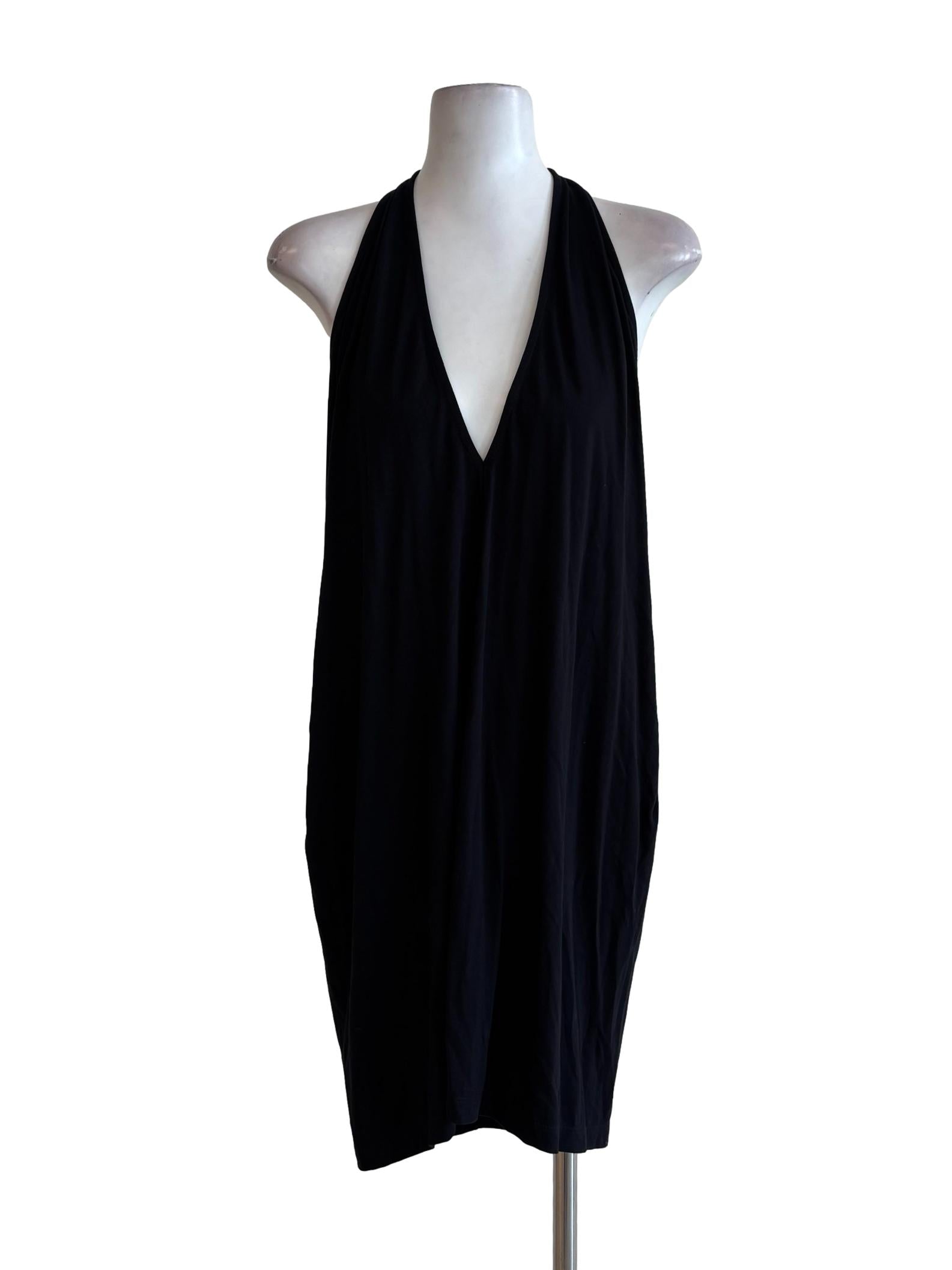 Jet Black Halter Dress