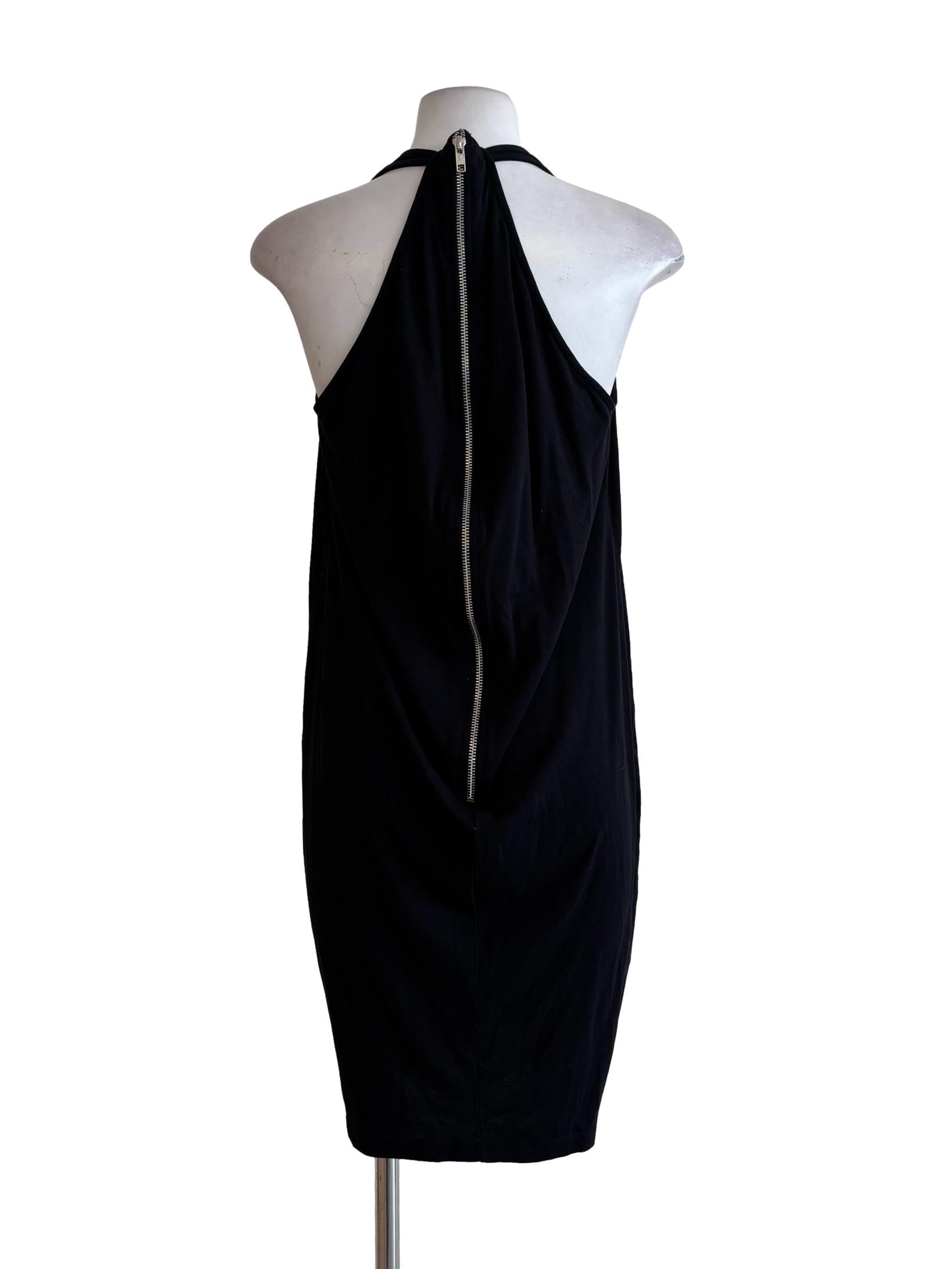 Jet Black Halter Dress