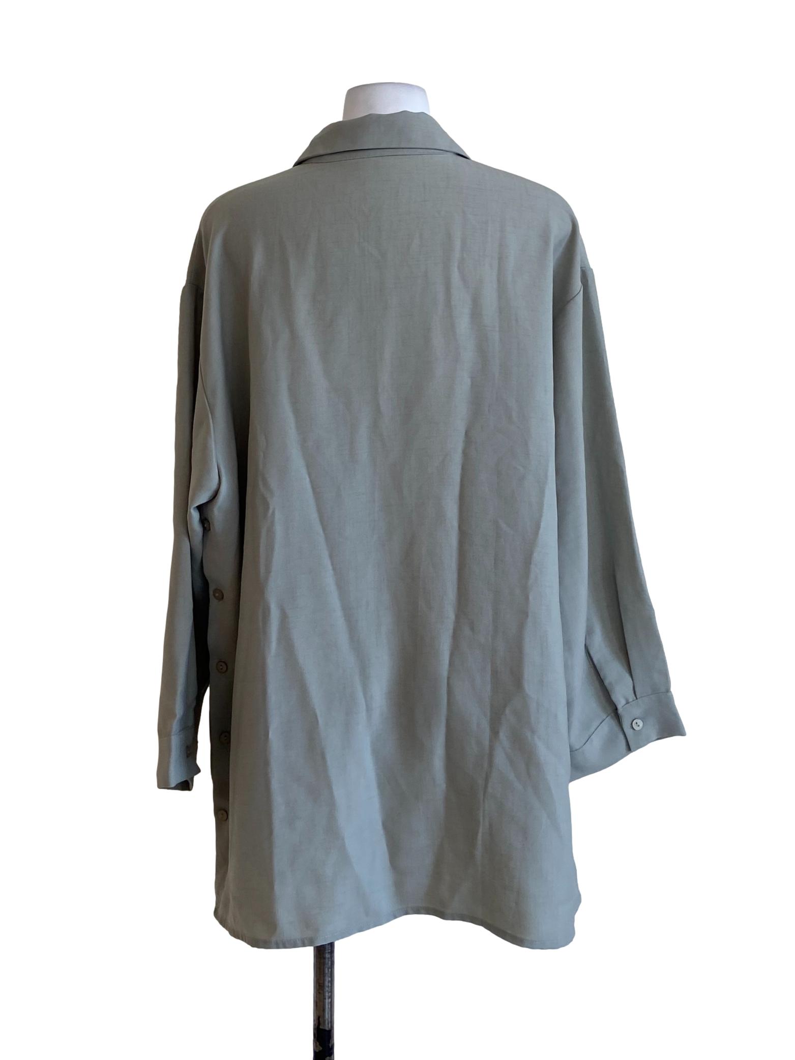 Sage Green Button Down Dress