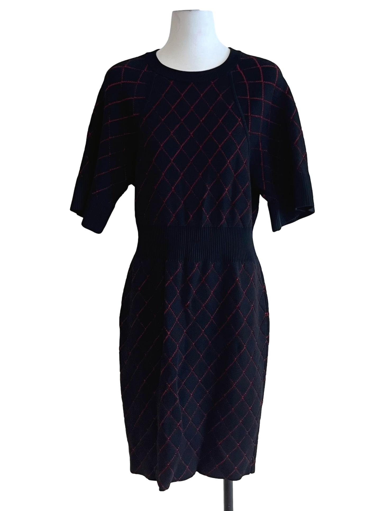 Black Gingham Empire Dress