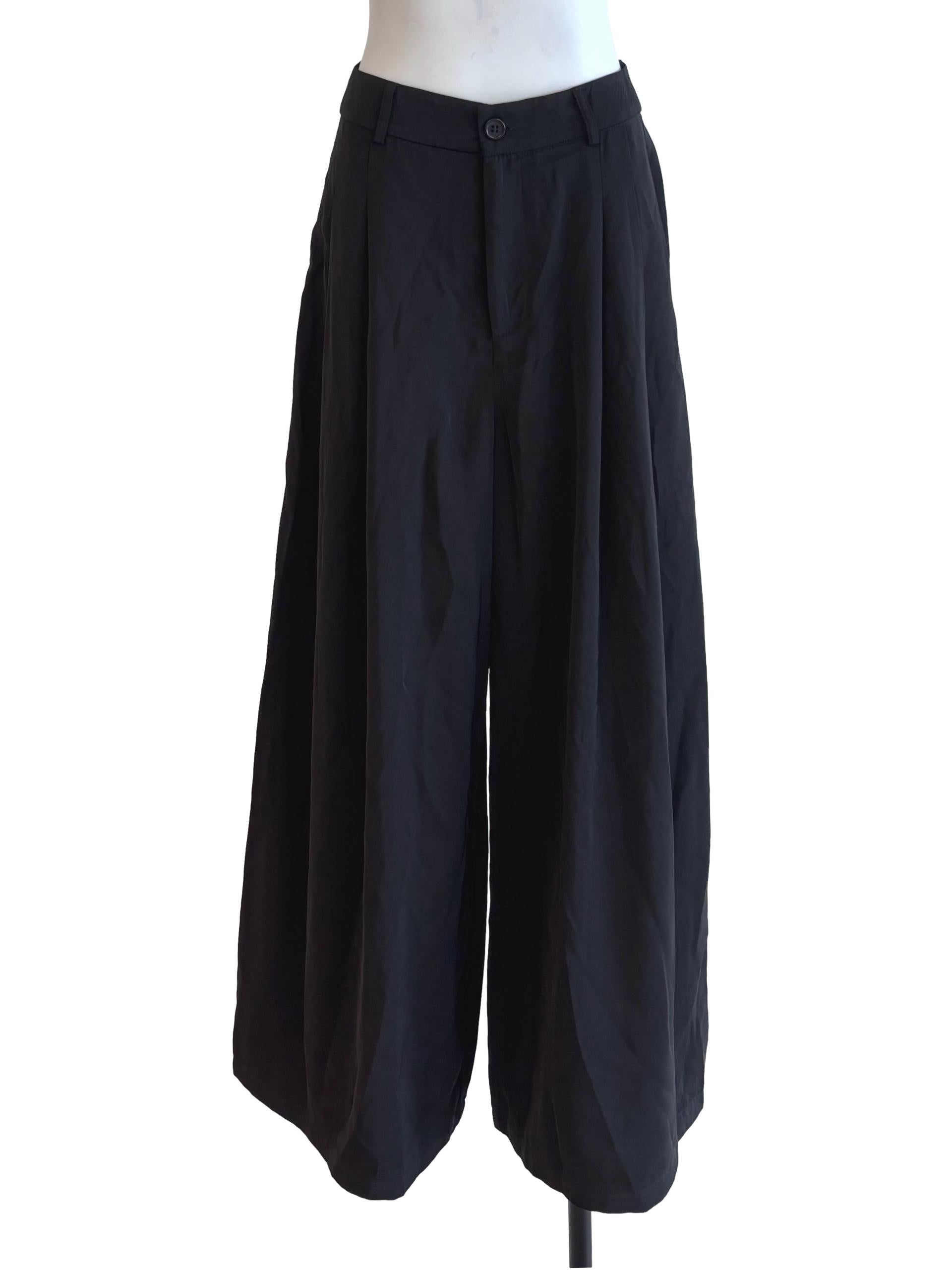 Jet Black Pleated Culottes TTR