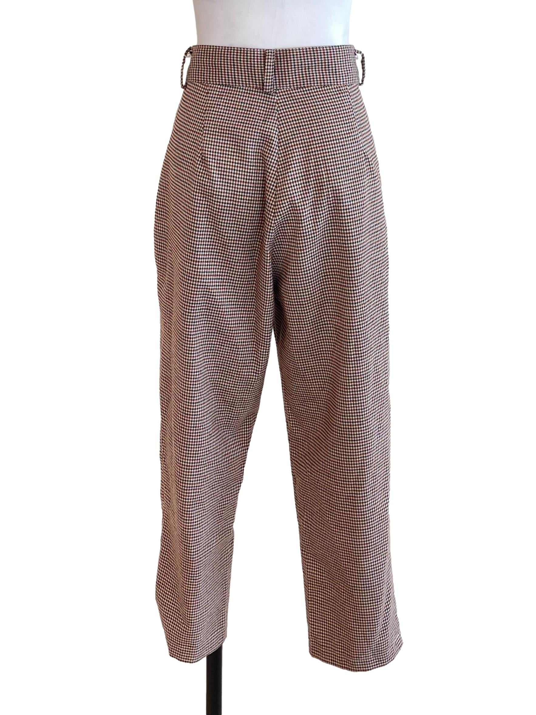 Tawny Brown Houndstooth Trousers
