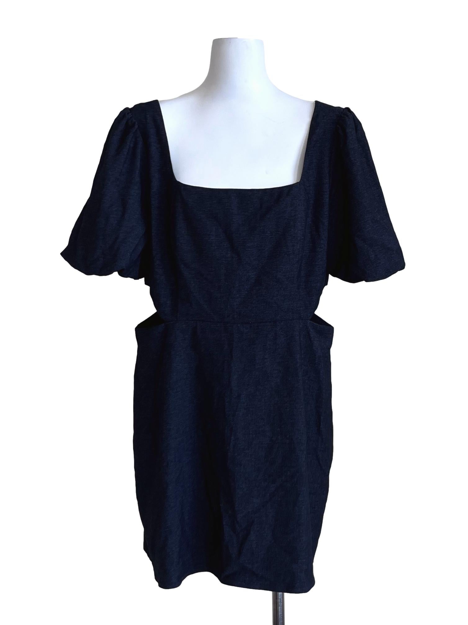 Denim Blue Empire Mini Dress