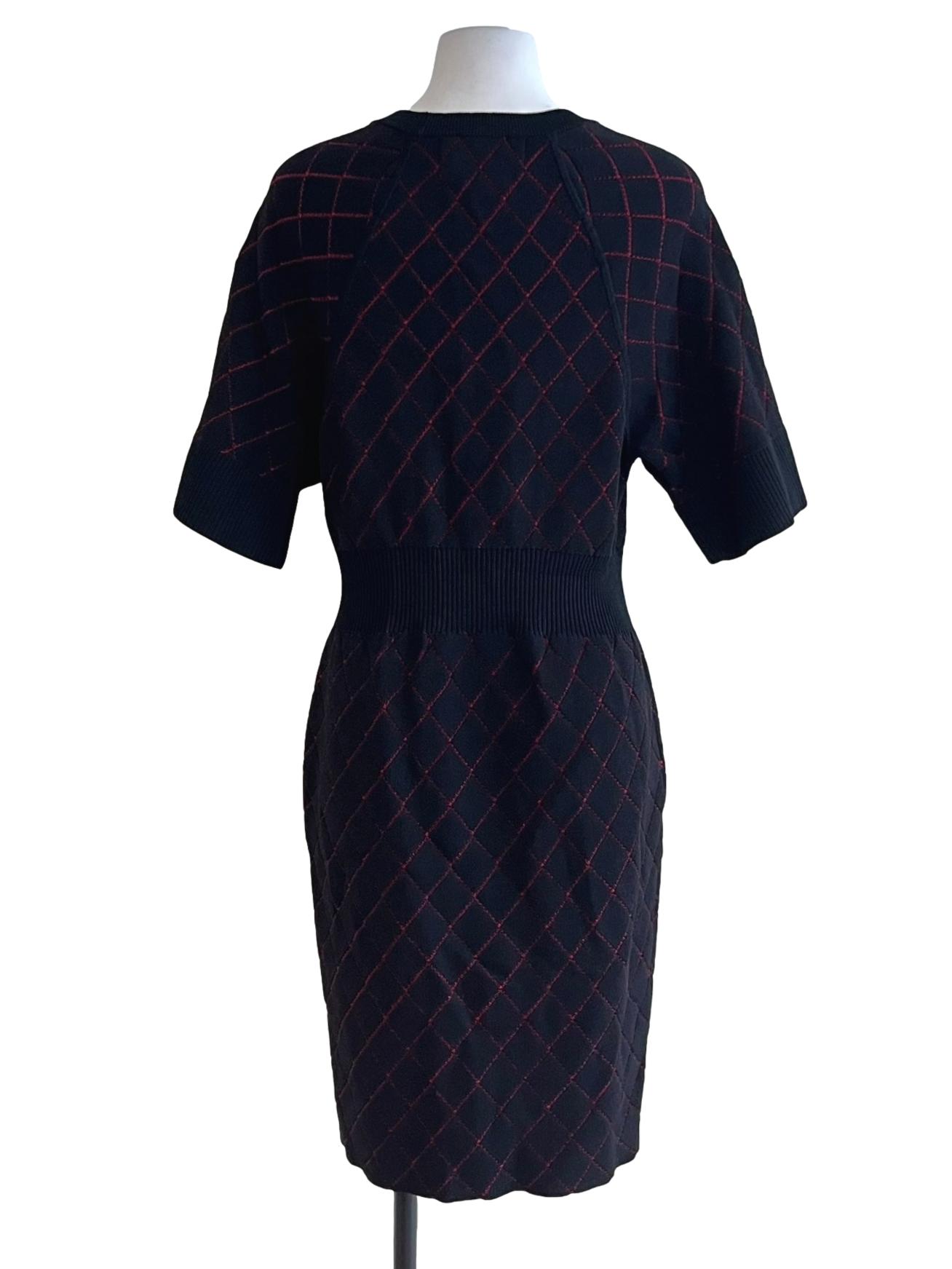 Black Gingham Empire Dress