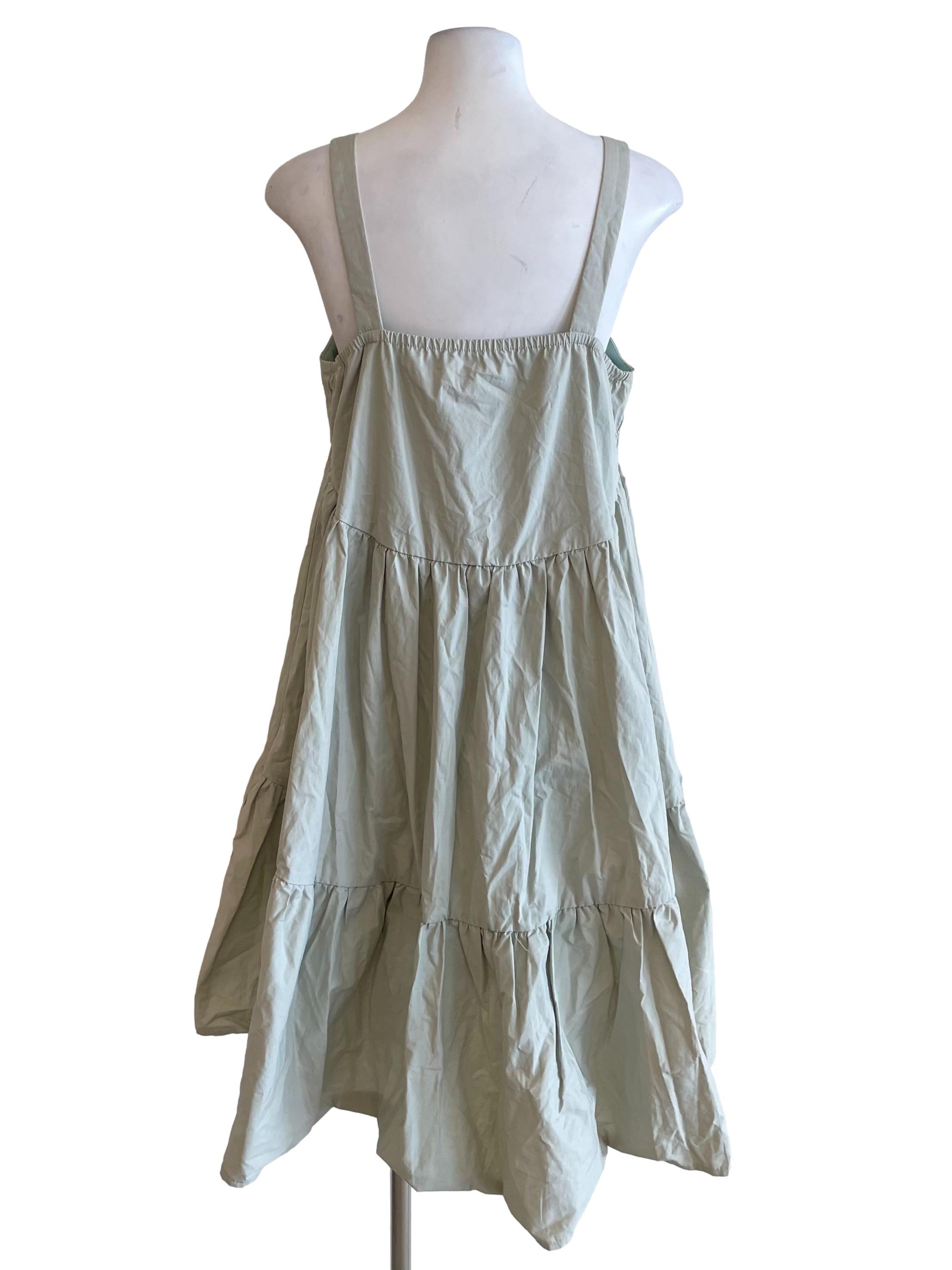 Sage Tiered Tent Dress