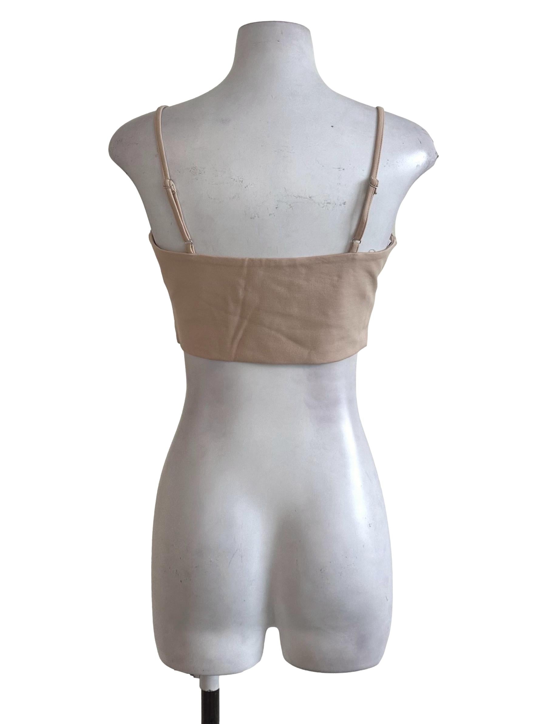 Neonmello Nude Beige Plain Top | REFASH