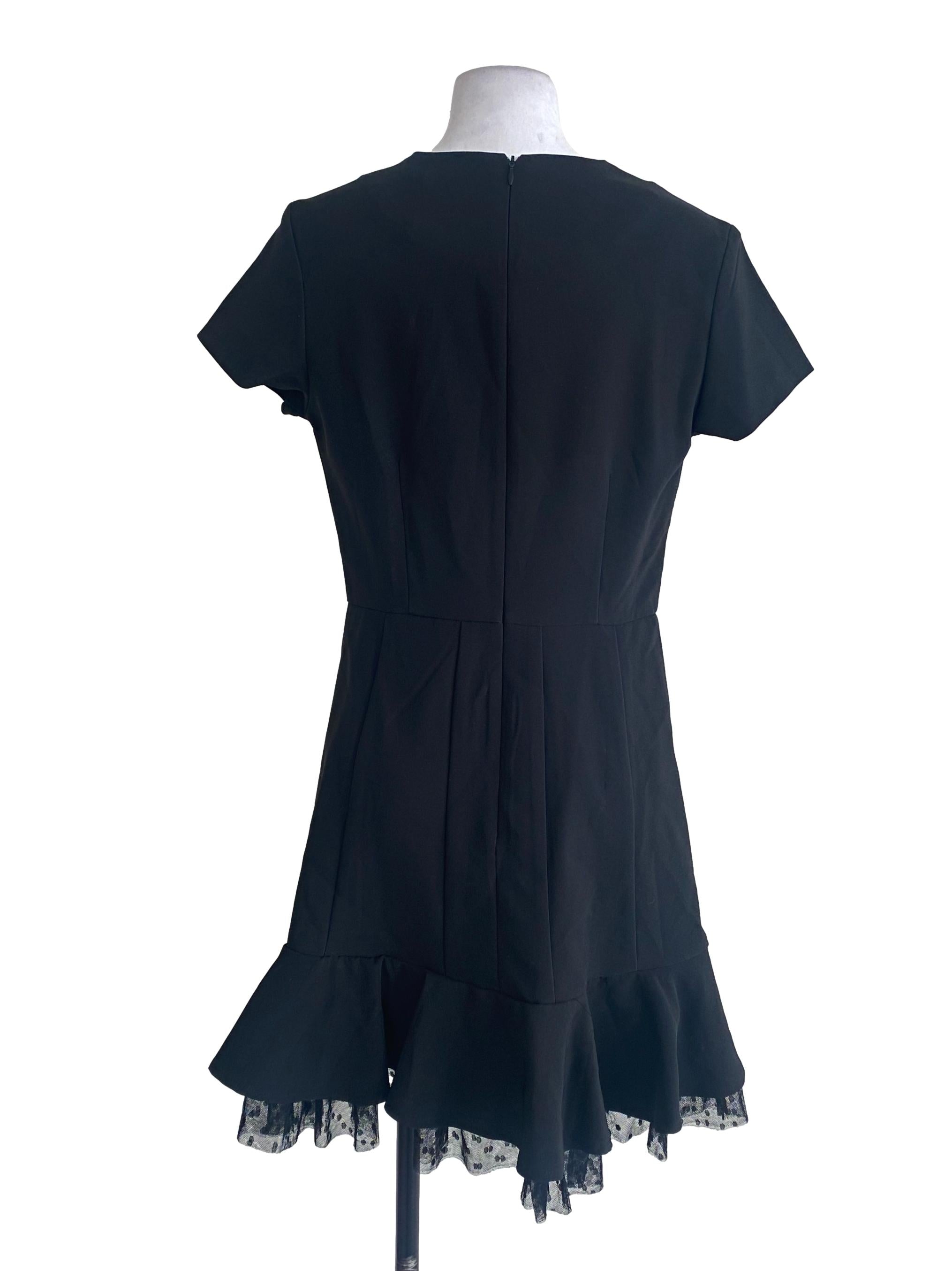 Black Ruffle Empire Dress