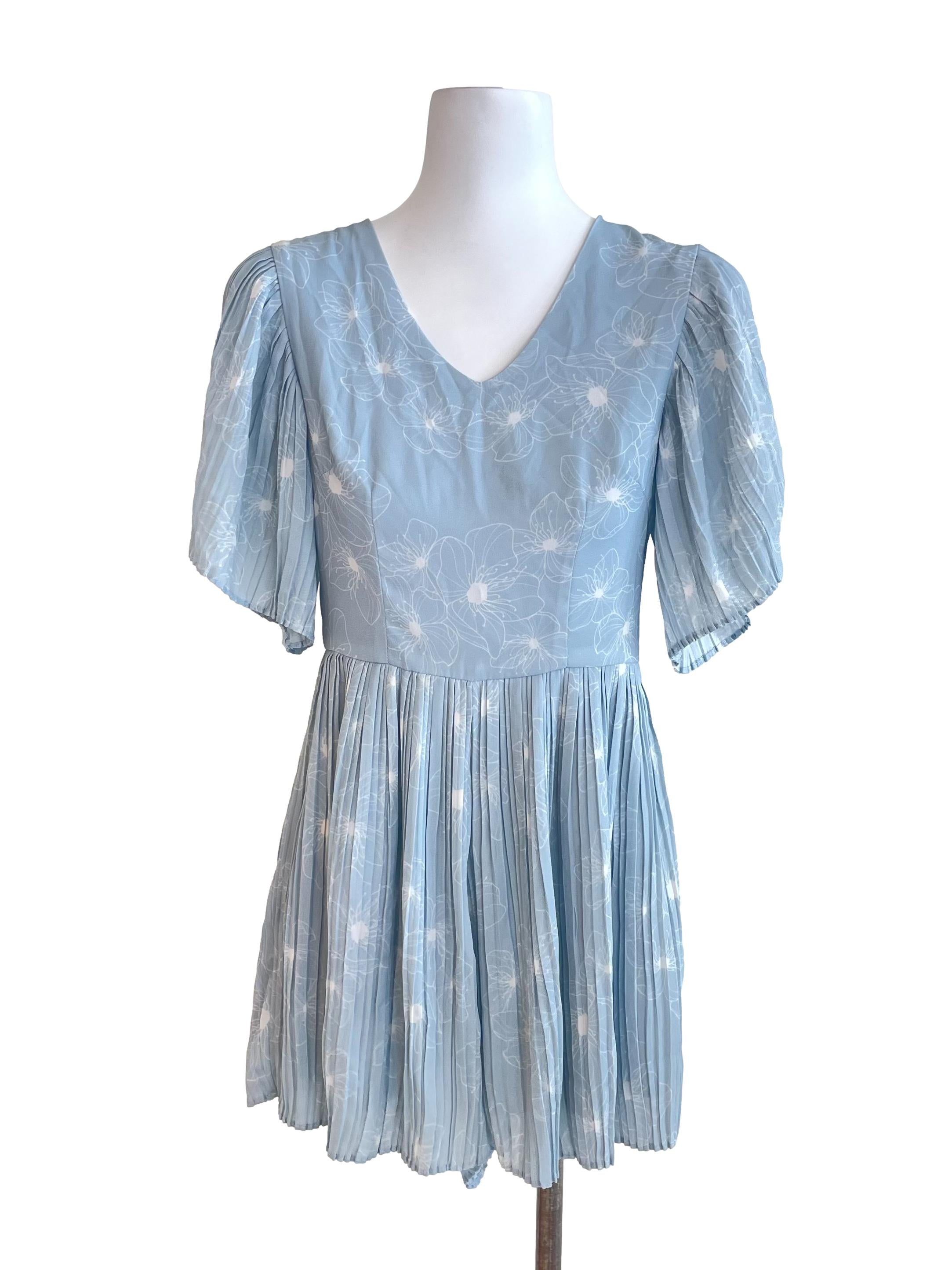 Baby Blue Accordion Rompers
