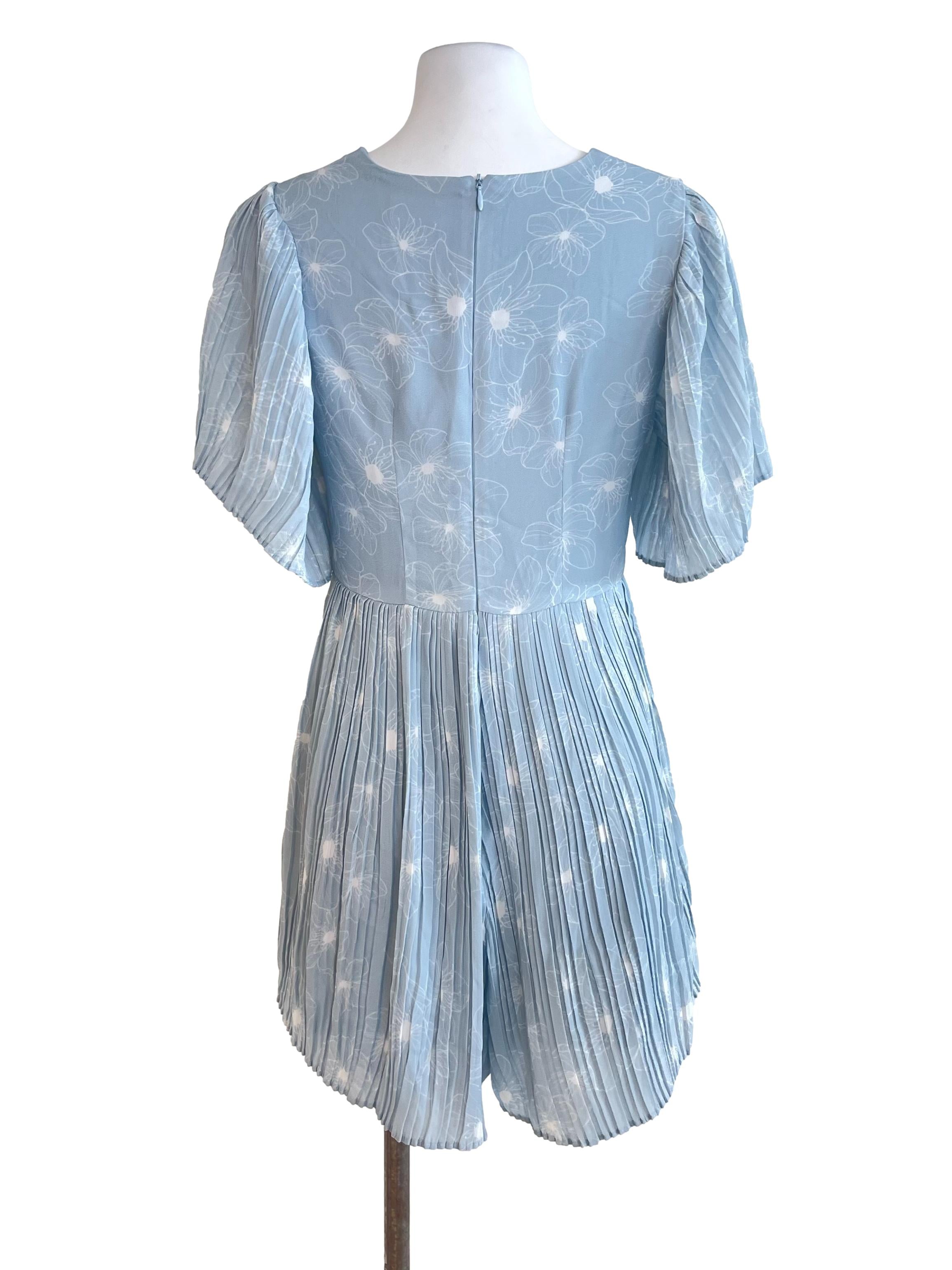 Baby Blue Accordion Rompers