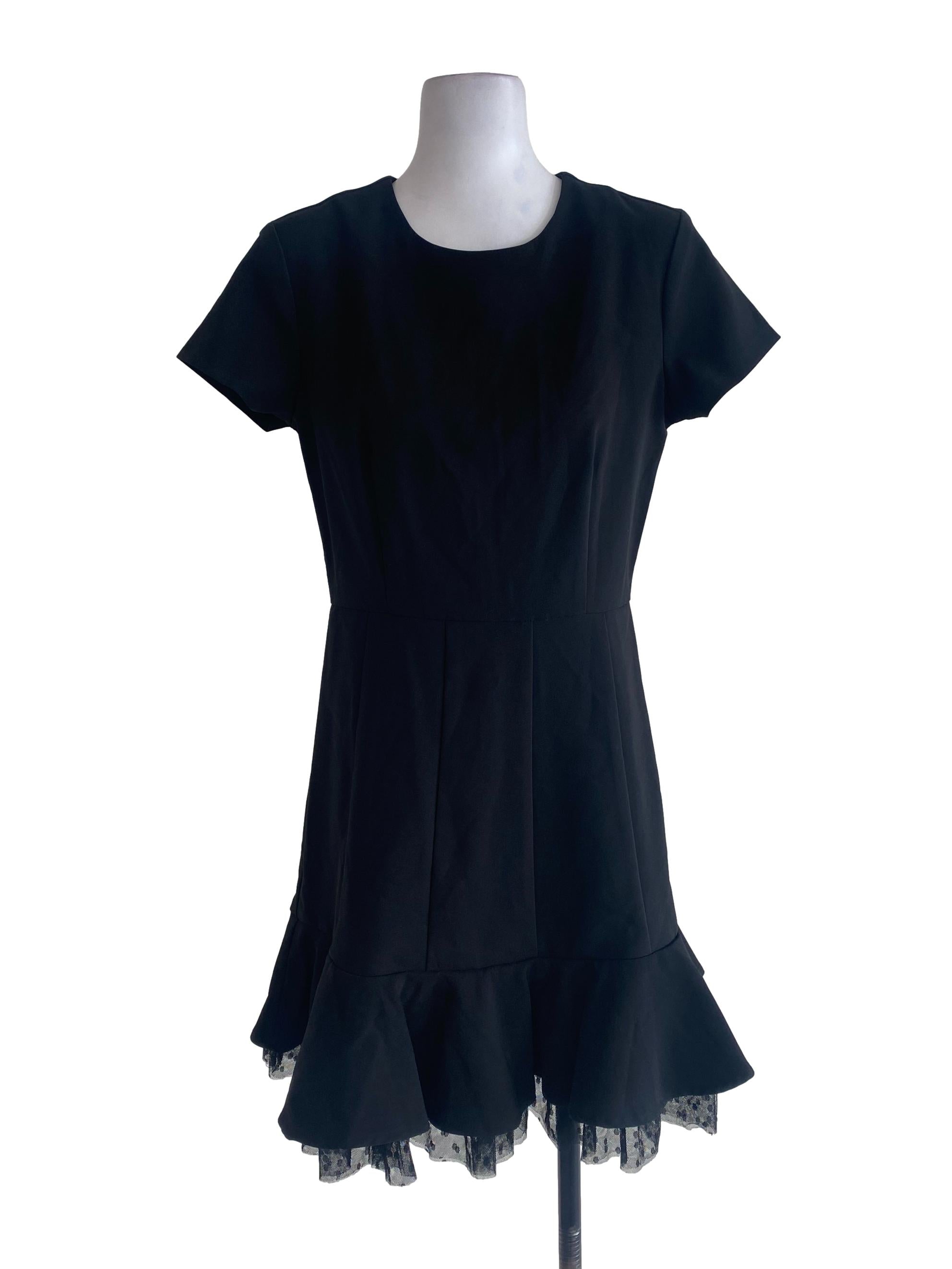 Black Ruffle Empire Dress