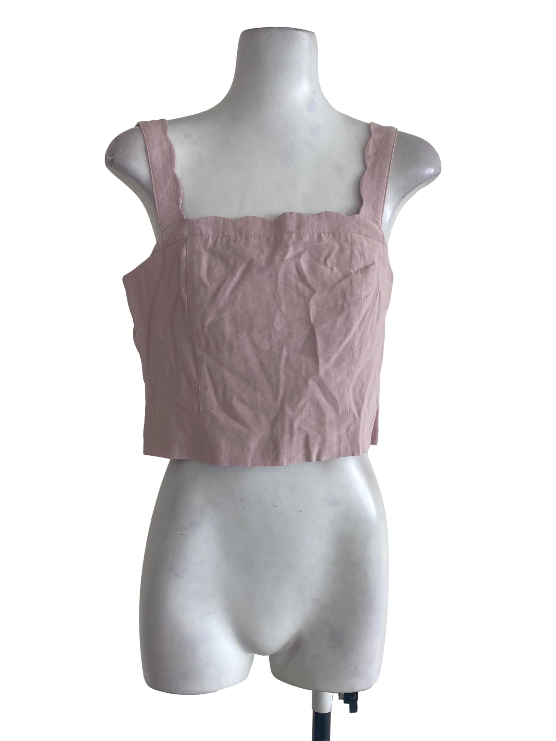 Pink Plain Crop Top LB