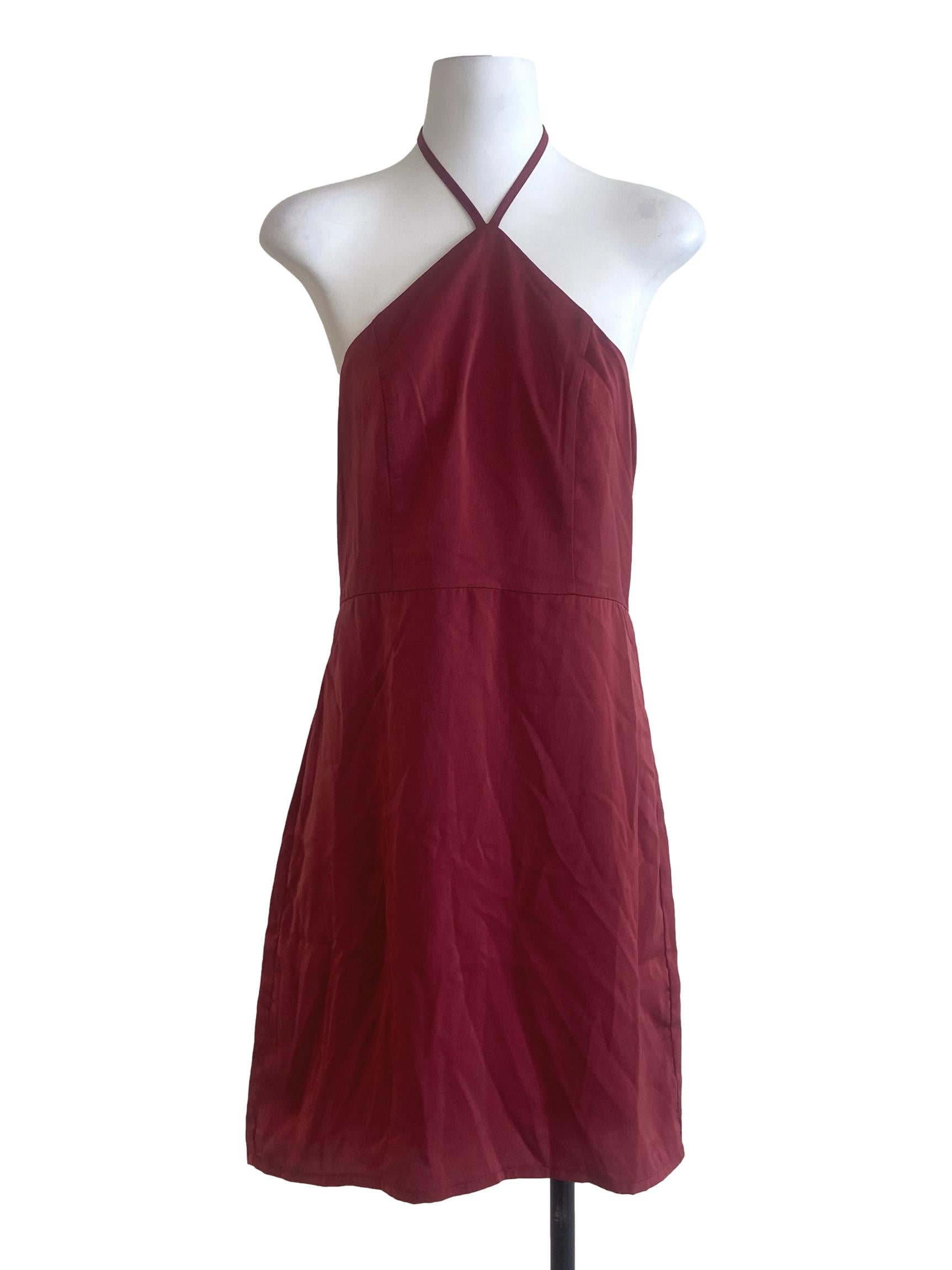 Ruby Red Halter Neck Dress