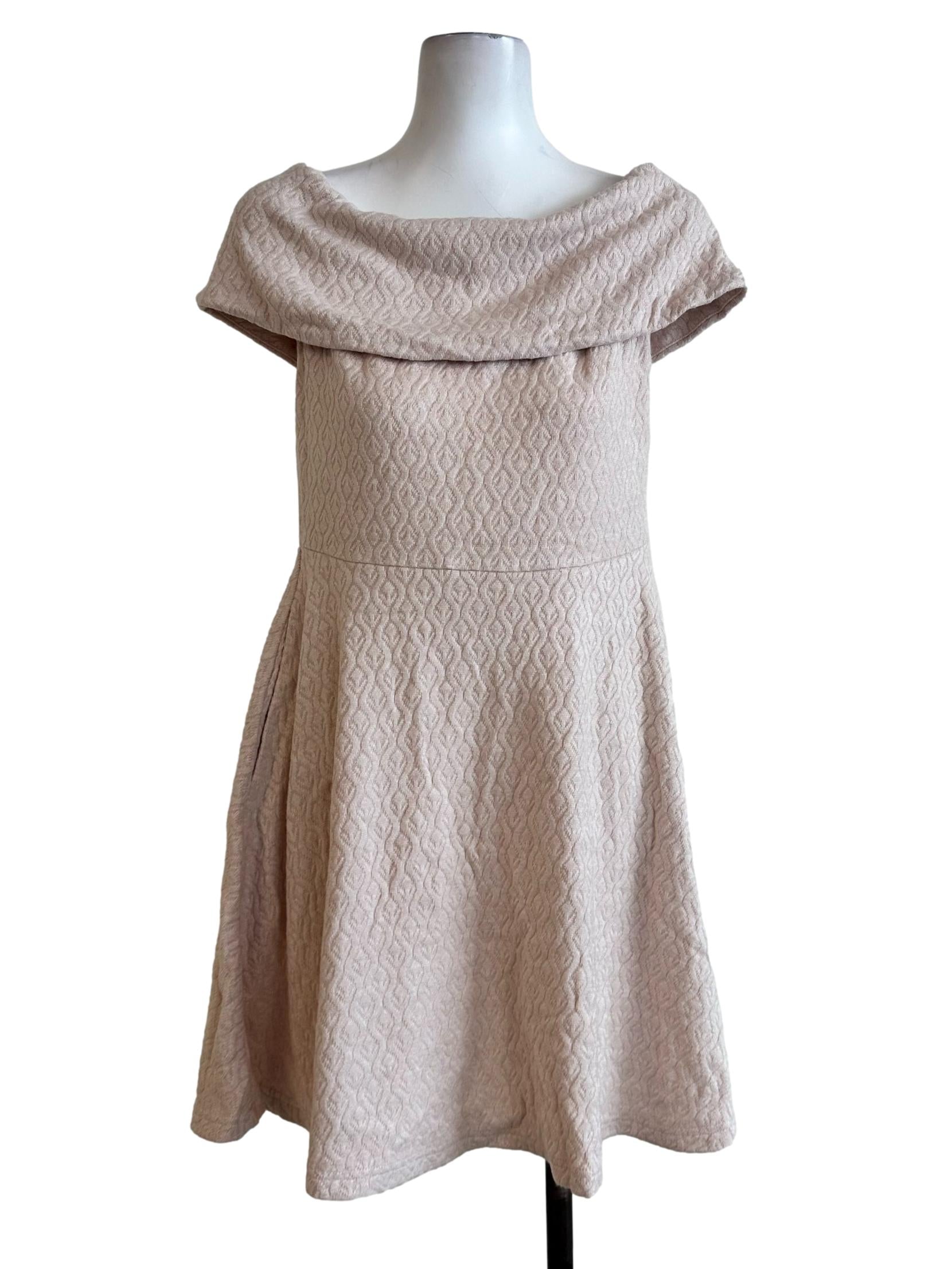 Light Blush Pink Knitted Mini Dress