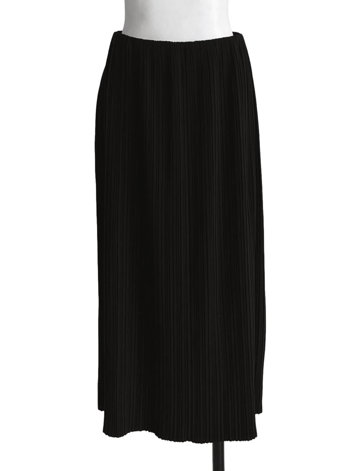 Jade Black Pleated Skirt