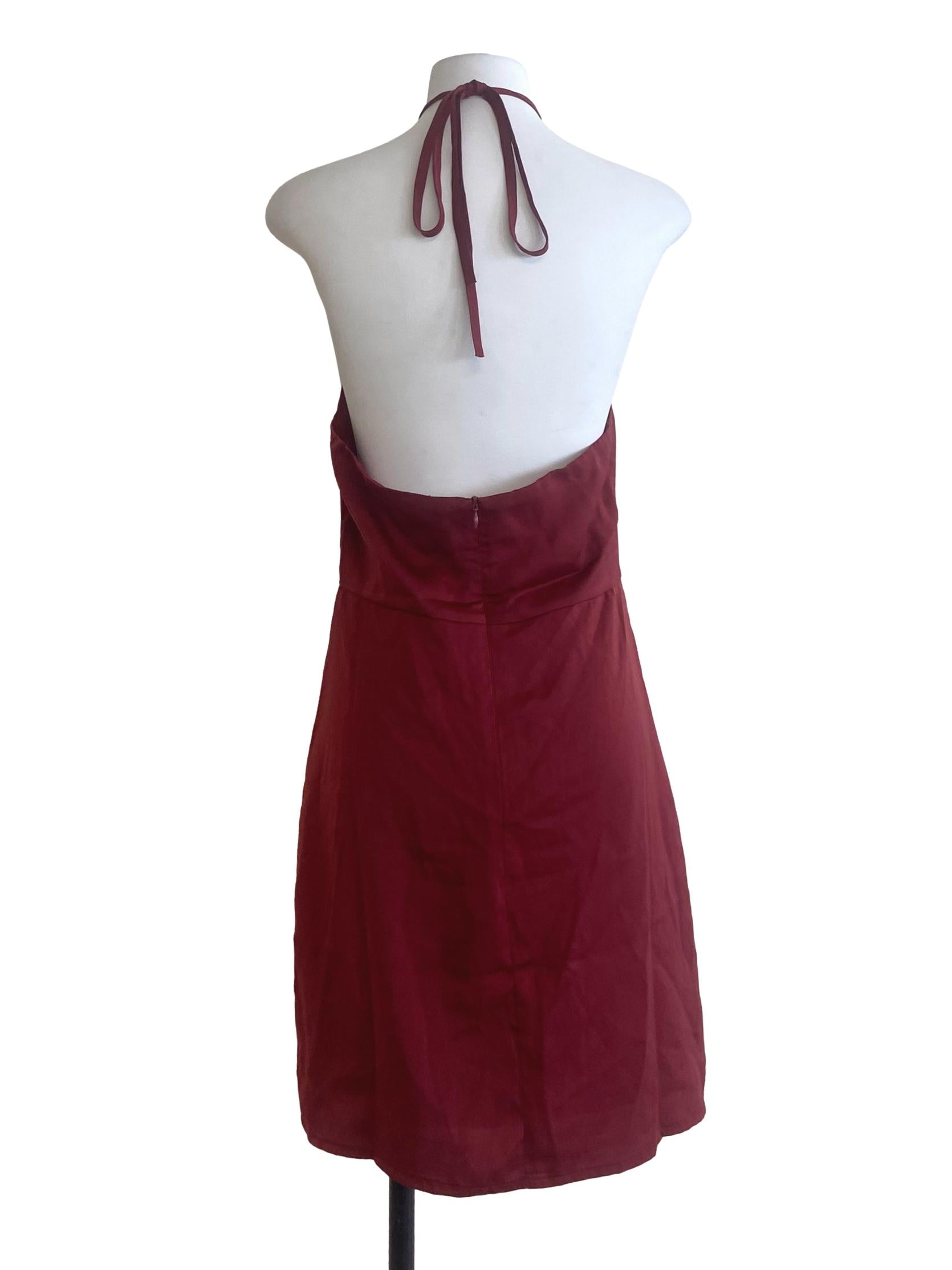 Ruby Red Halter Neck Dress
