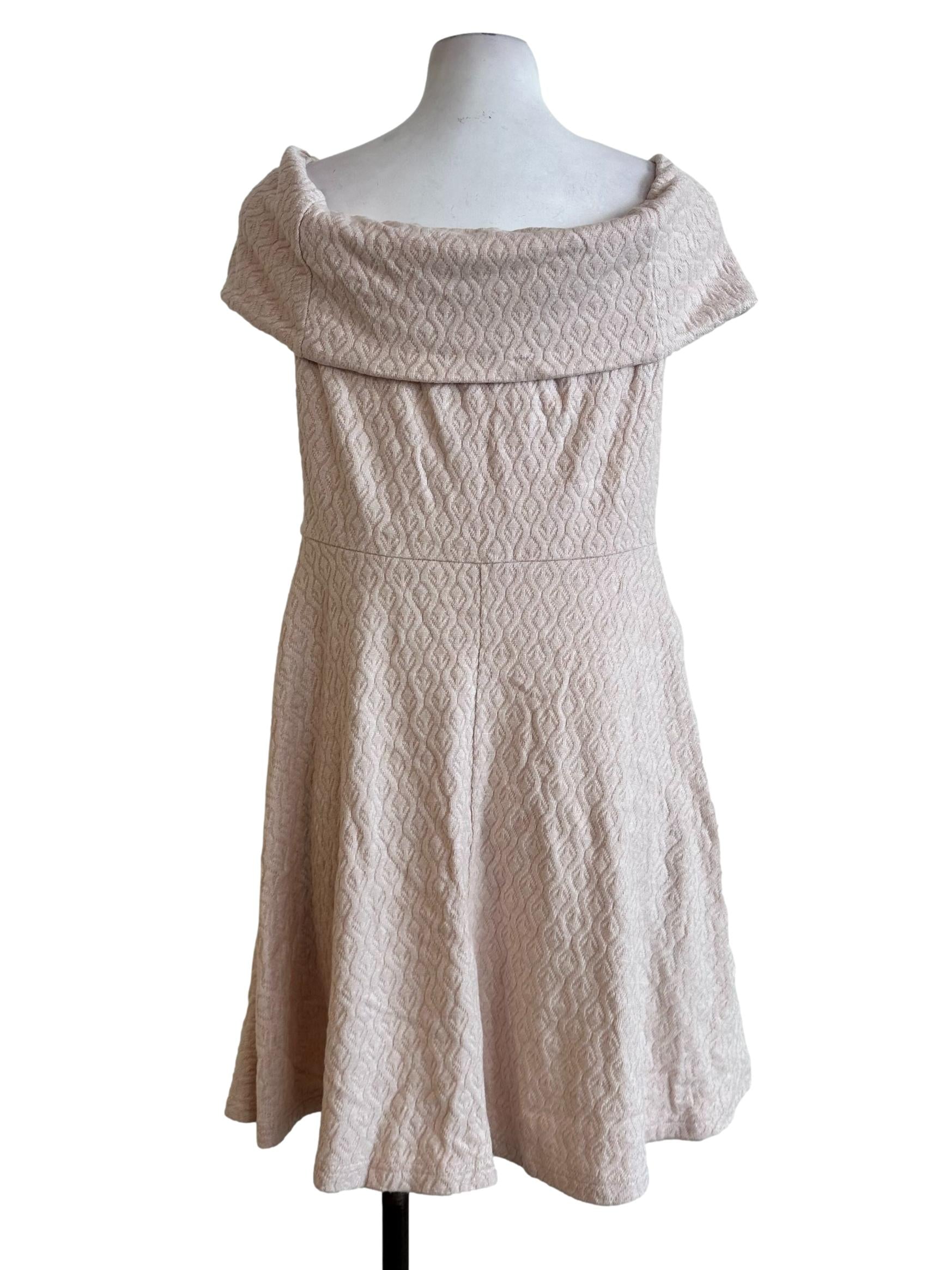 Light Blush Pink Knitted Mini Dress