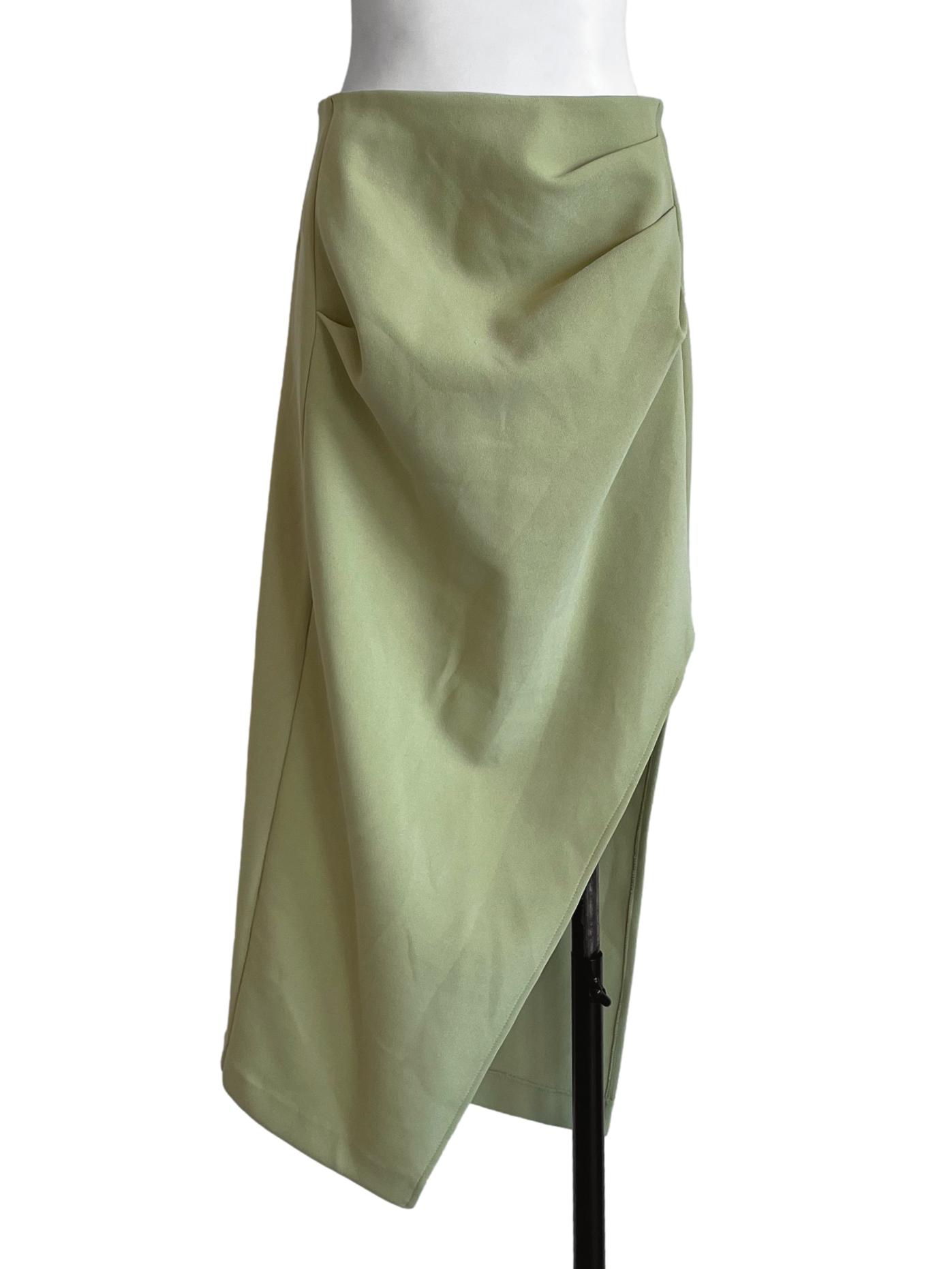 Lime Green Asymmetrical Skirt