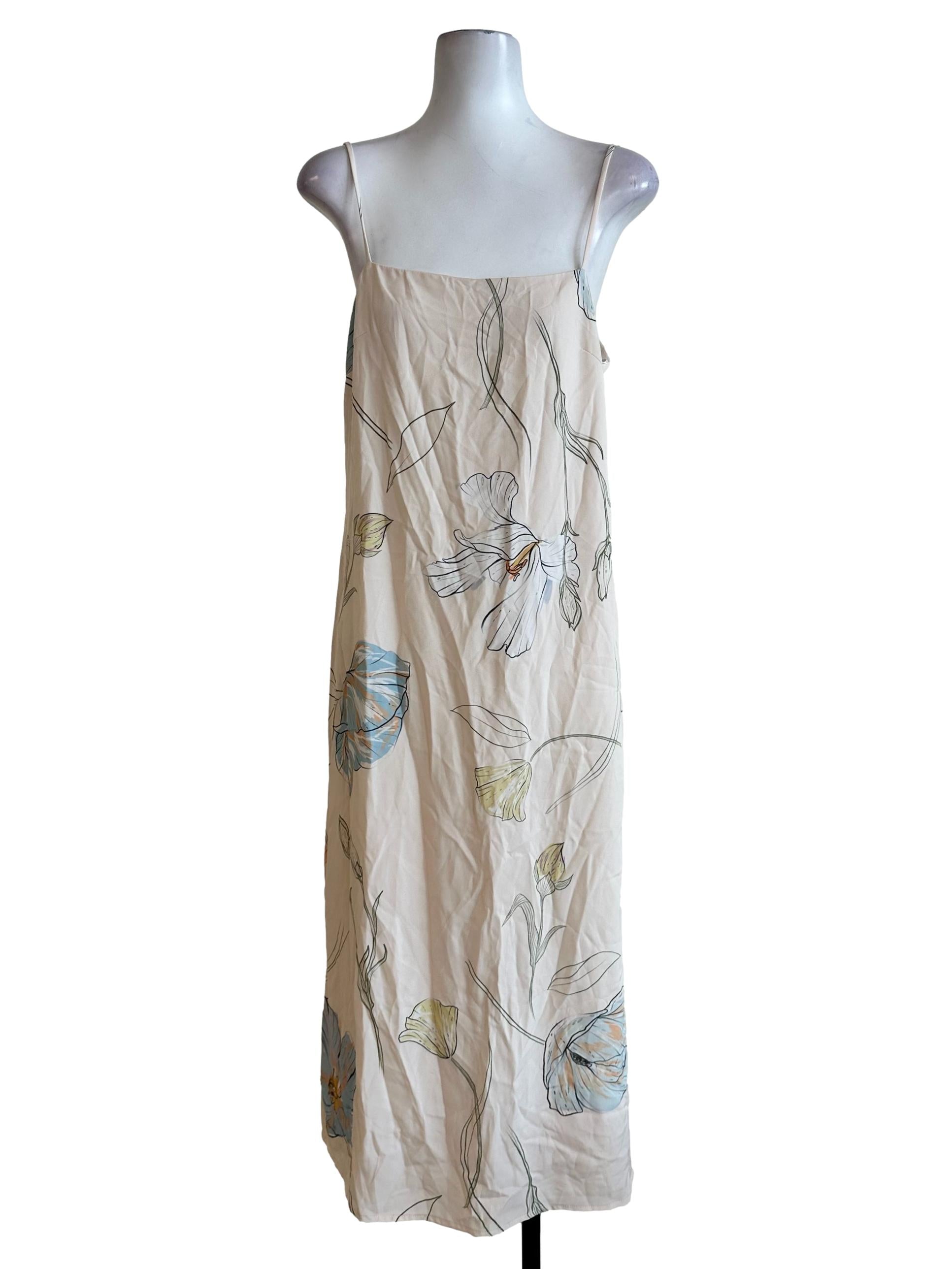 Buttermilk Beige Flower Printed Dress