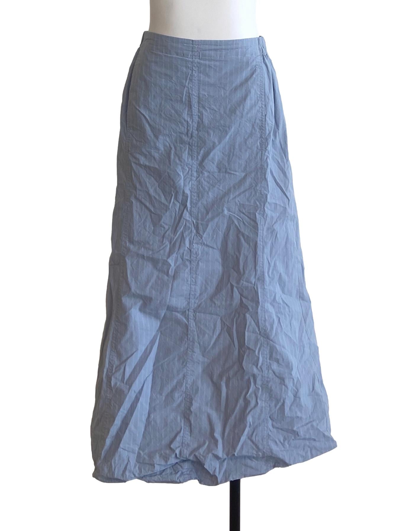 Frost Blue Stripe Long Skirt