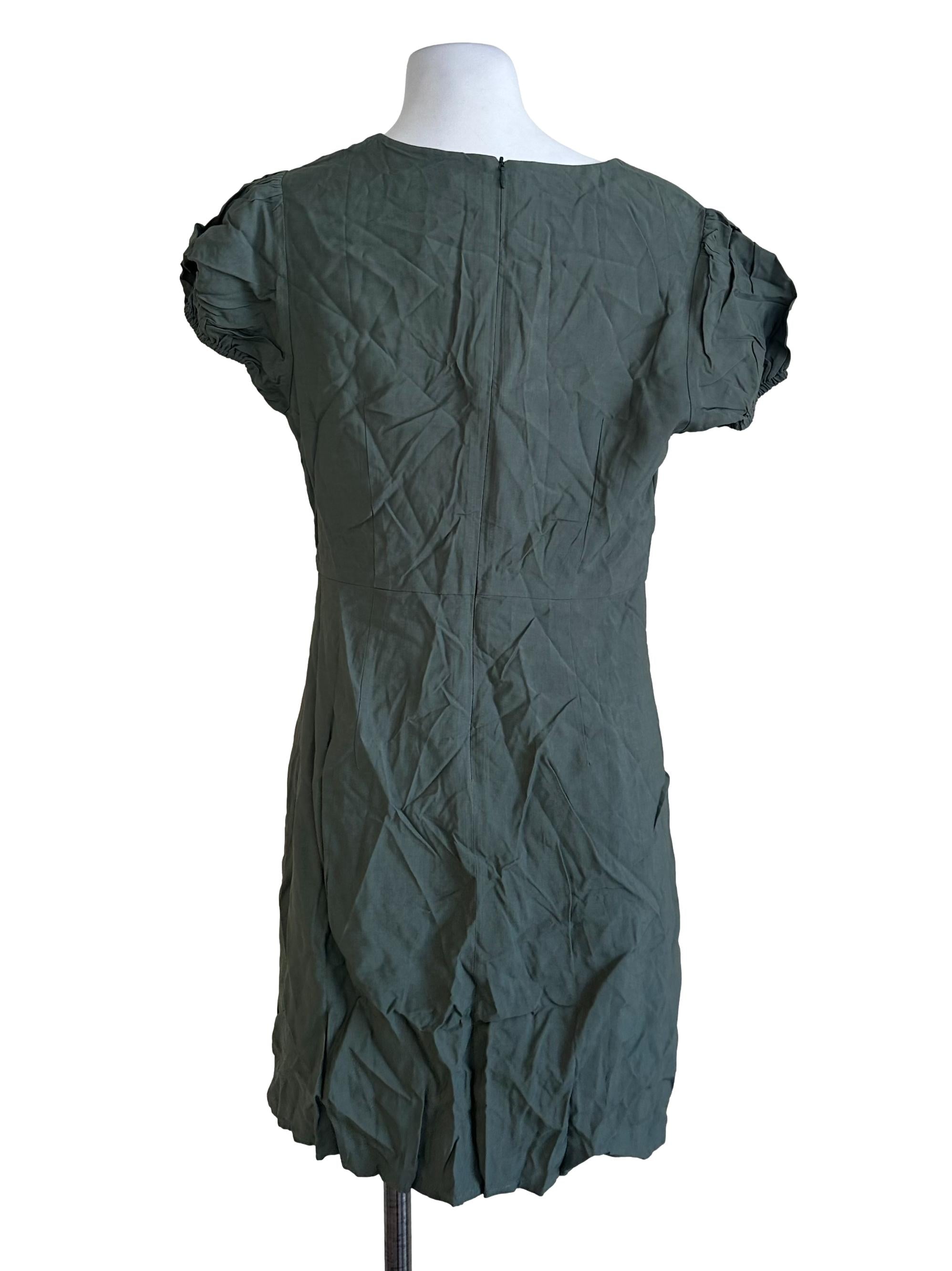 Sage Green Plain Dress