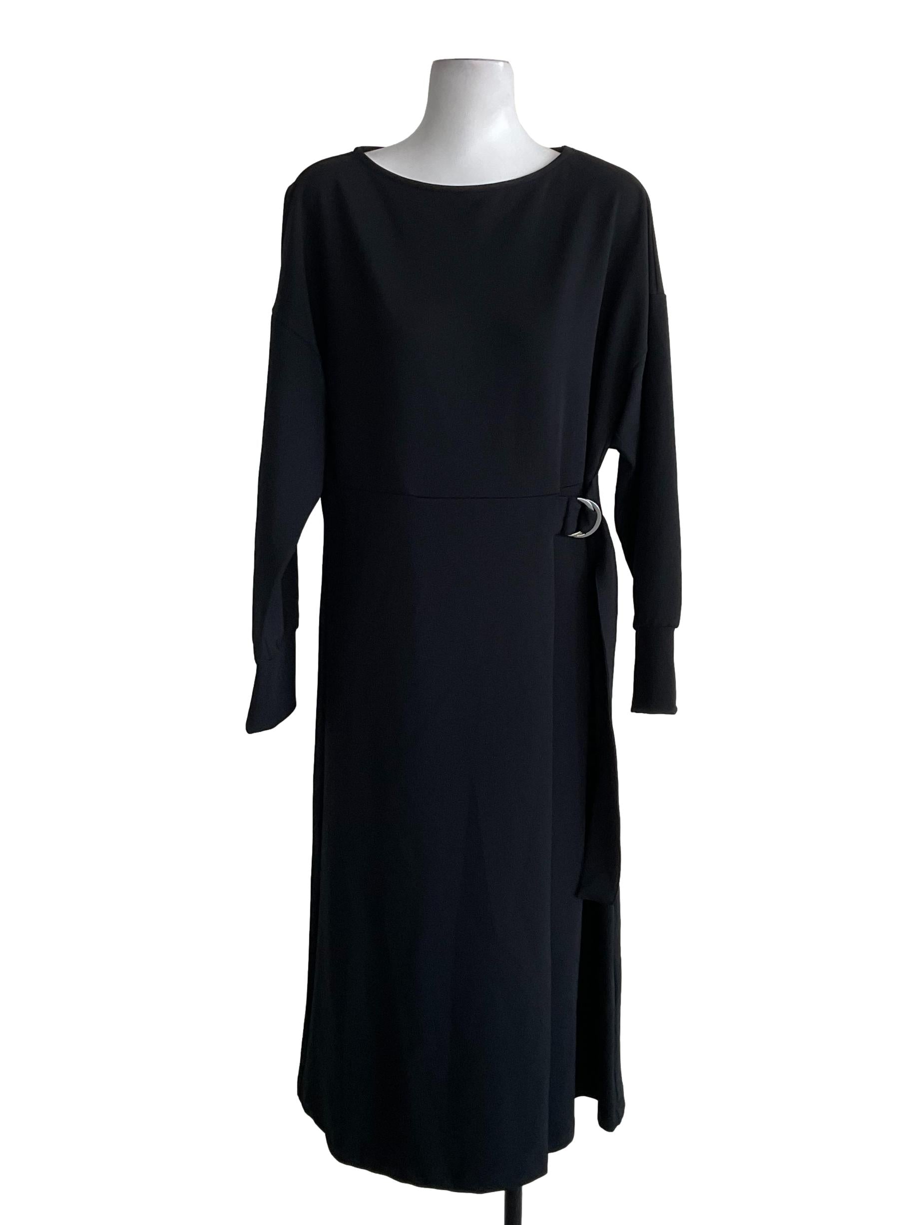 Black Empire Dress With Belt