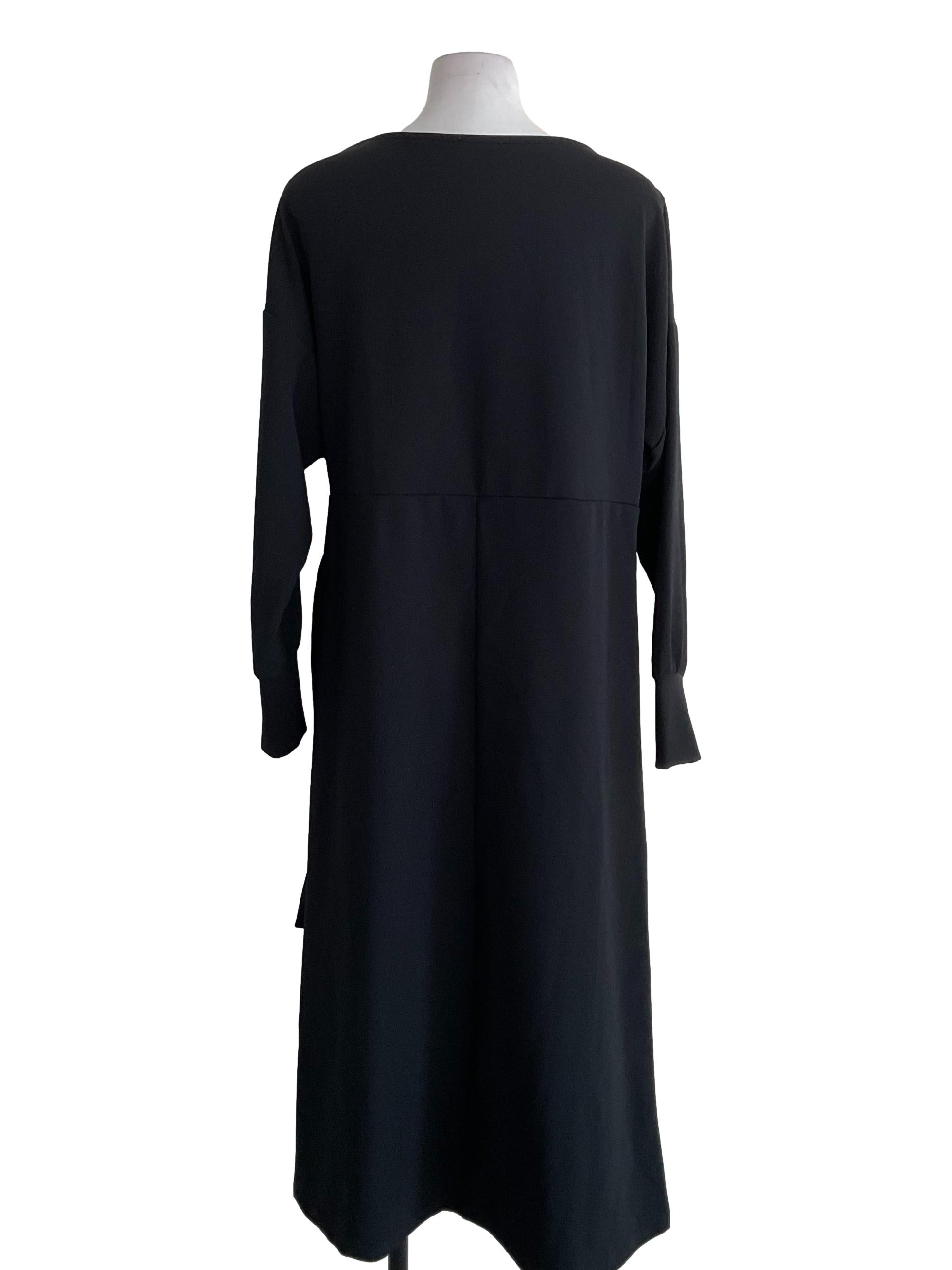Black Empire Dress With Belt