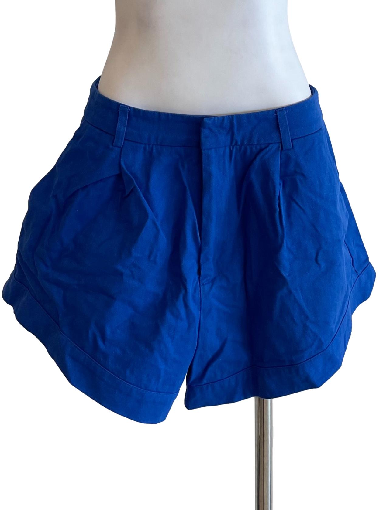 Lapis Pleated Denimlike Shorts