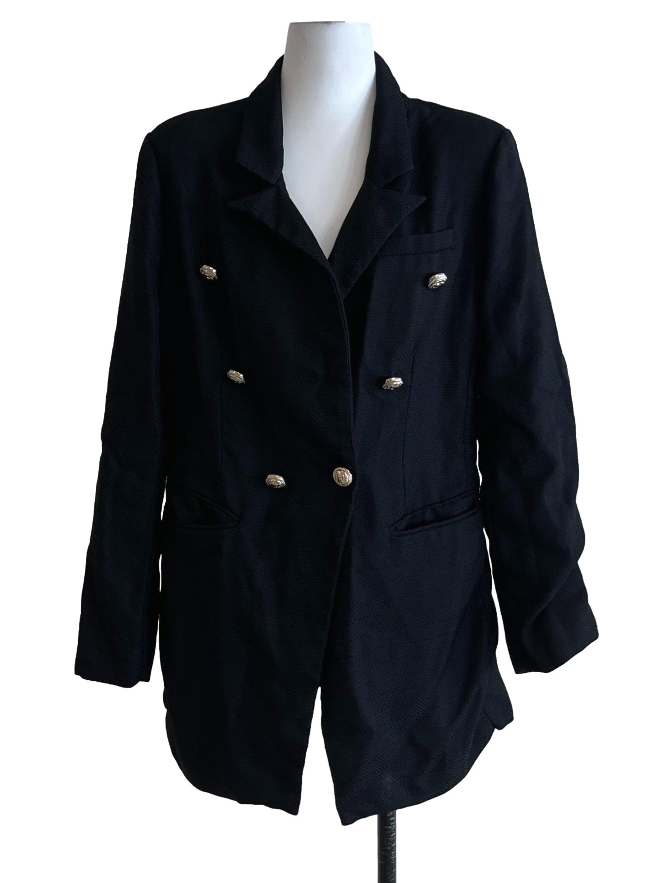 Black Wing Collar Blazer