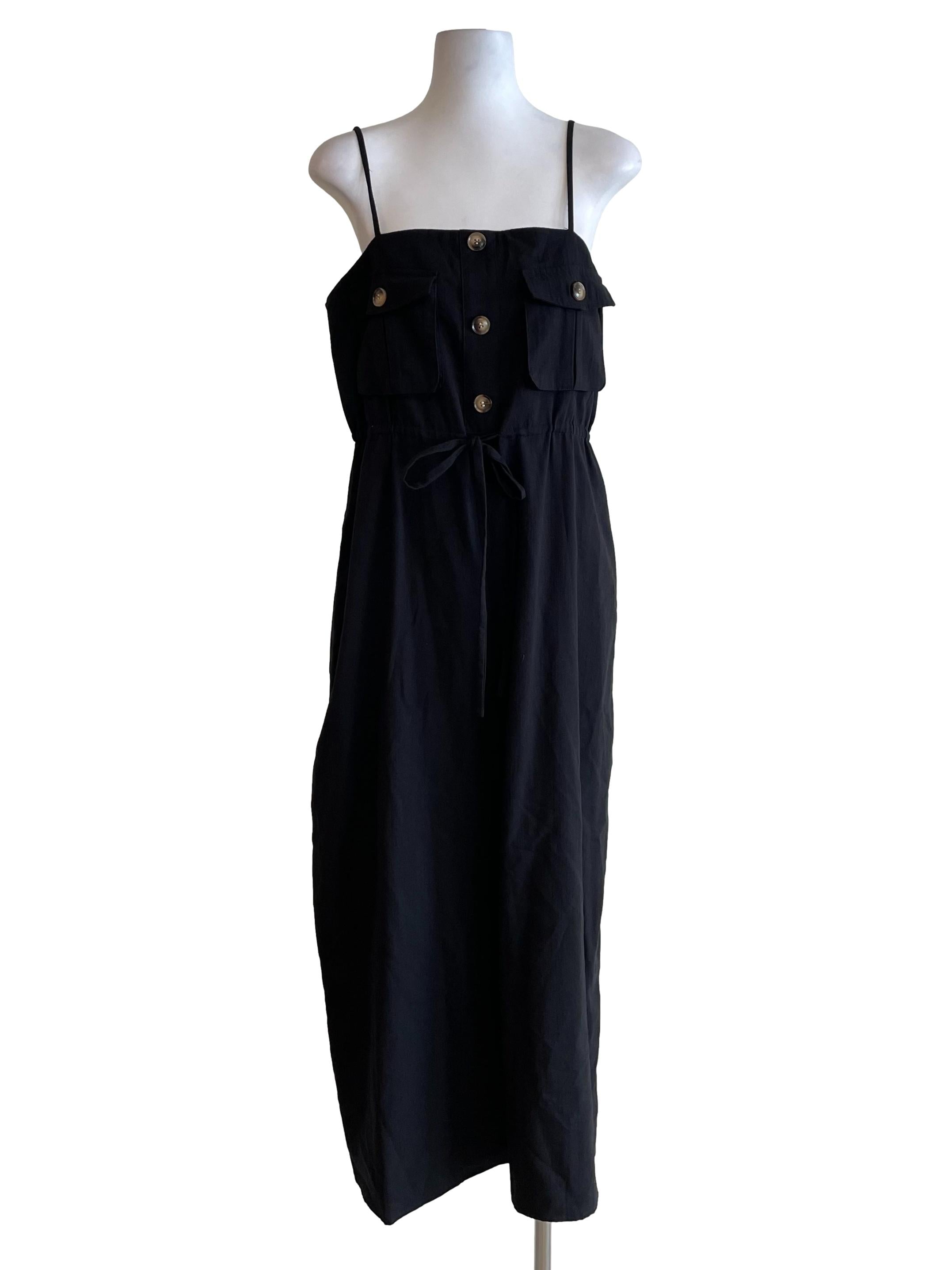 Charcoal Bust Pocket Baggy Jumpsuit
