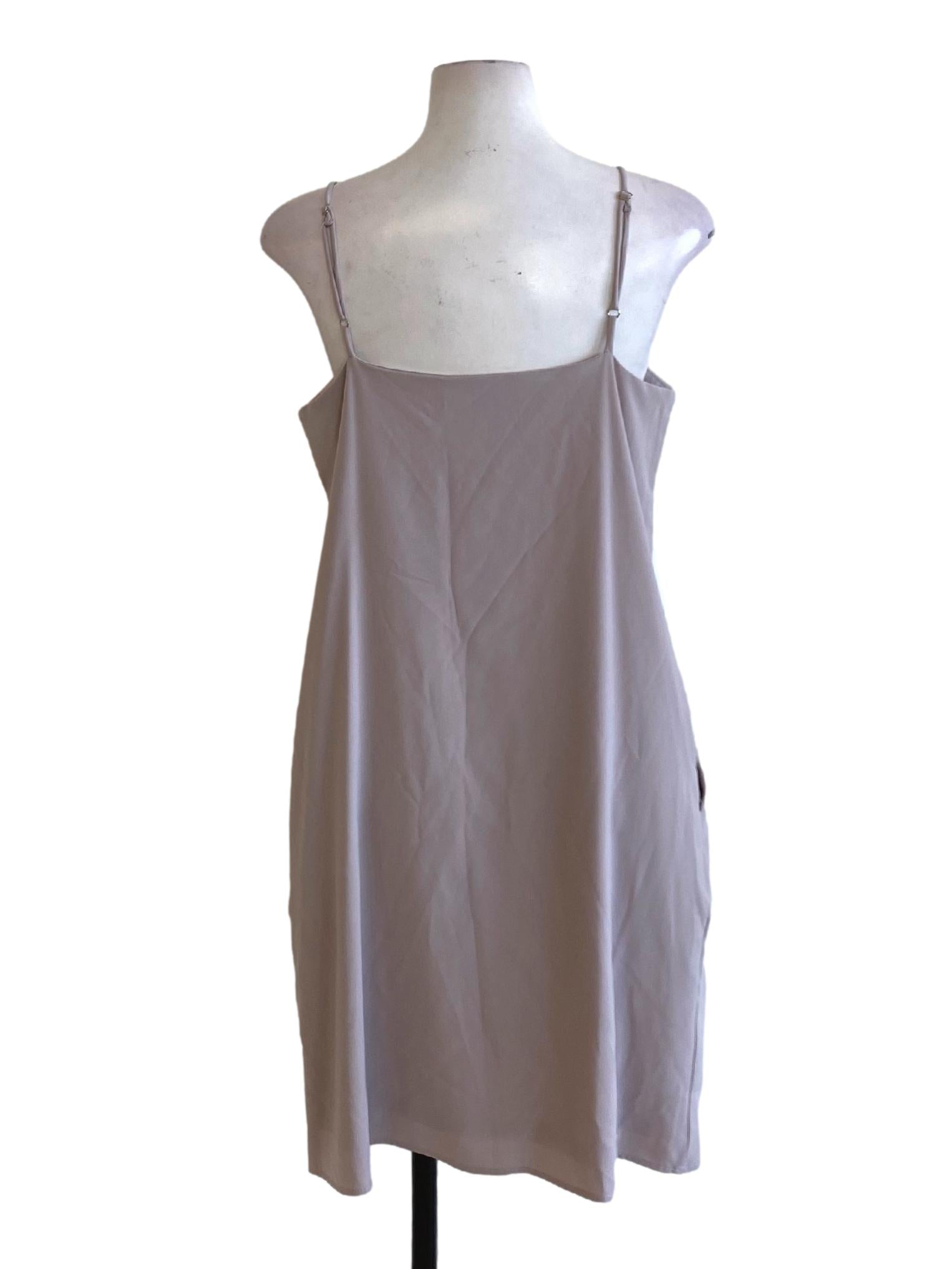 Flint Purple Spaghetti Strap Slight Cape Slip Dress