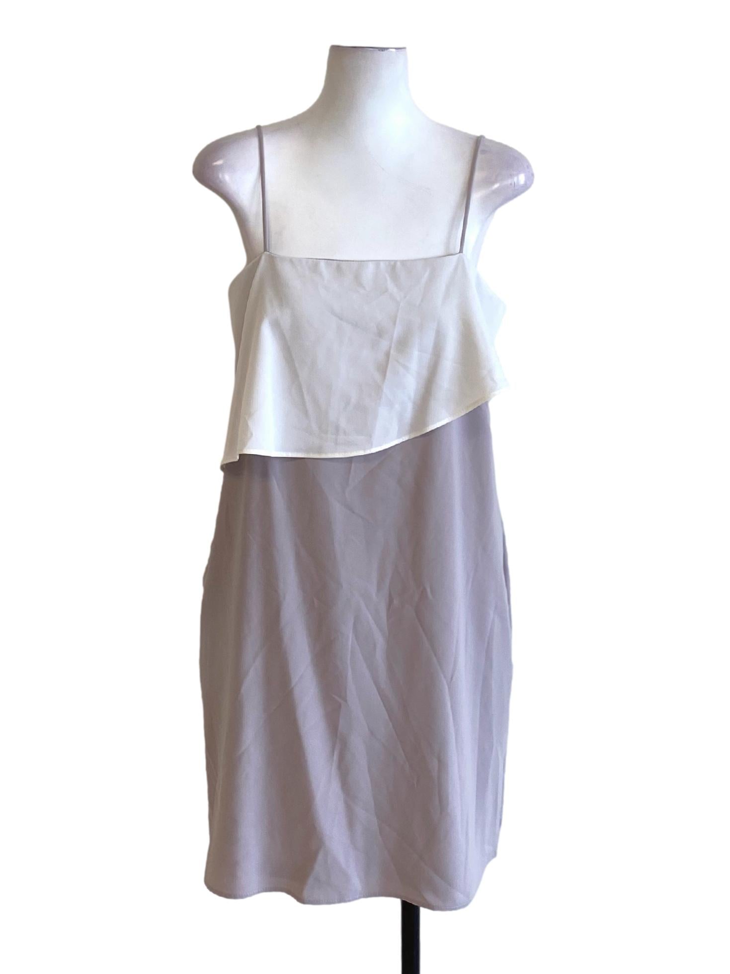 Flint Purple Spaghetti Strap Slight Cape Slip Dress