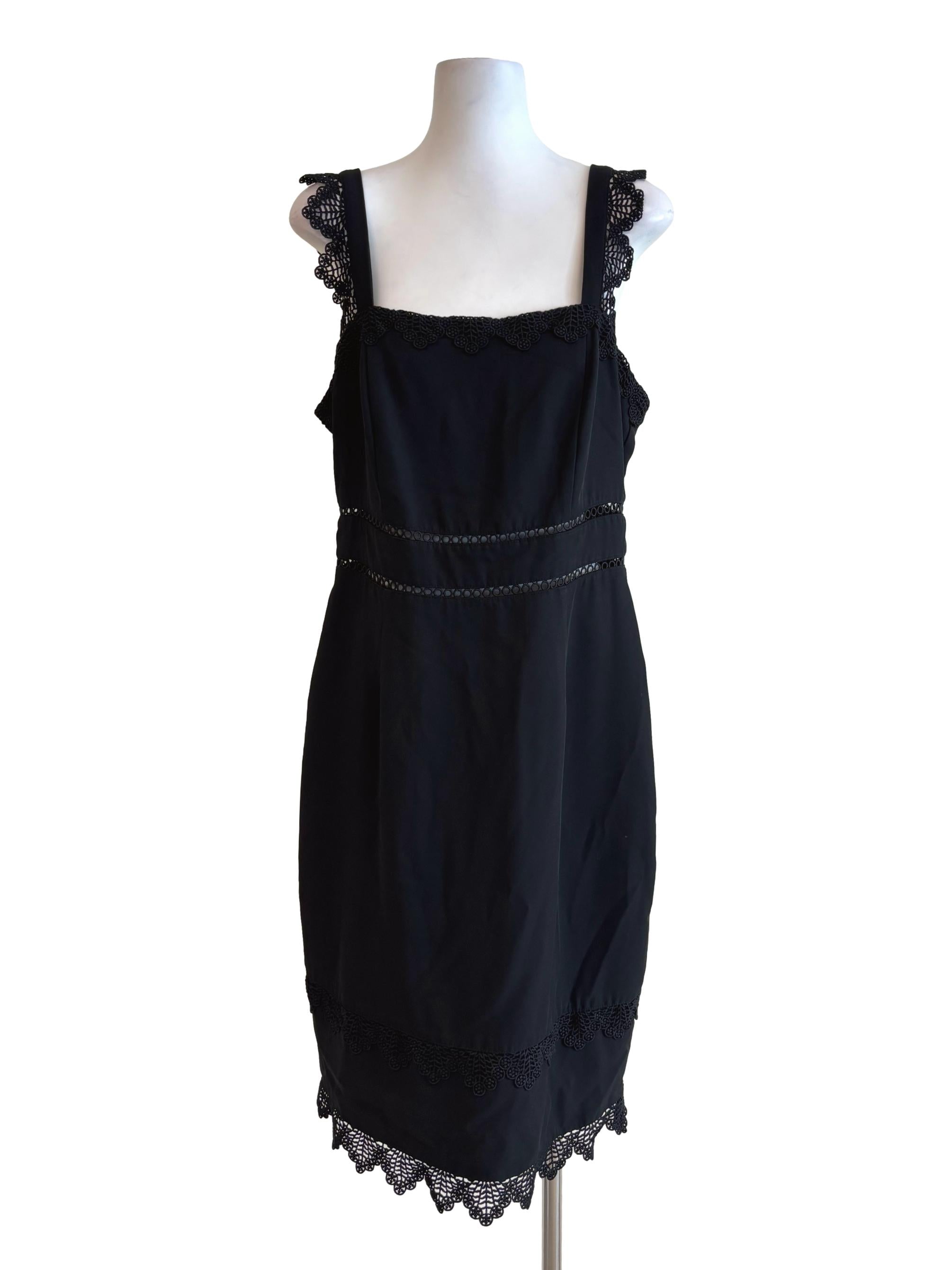 Soft Black Lace Strap Pencil Dress