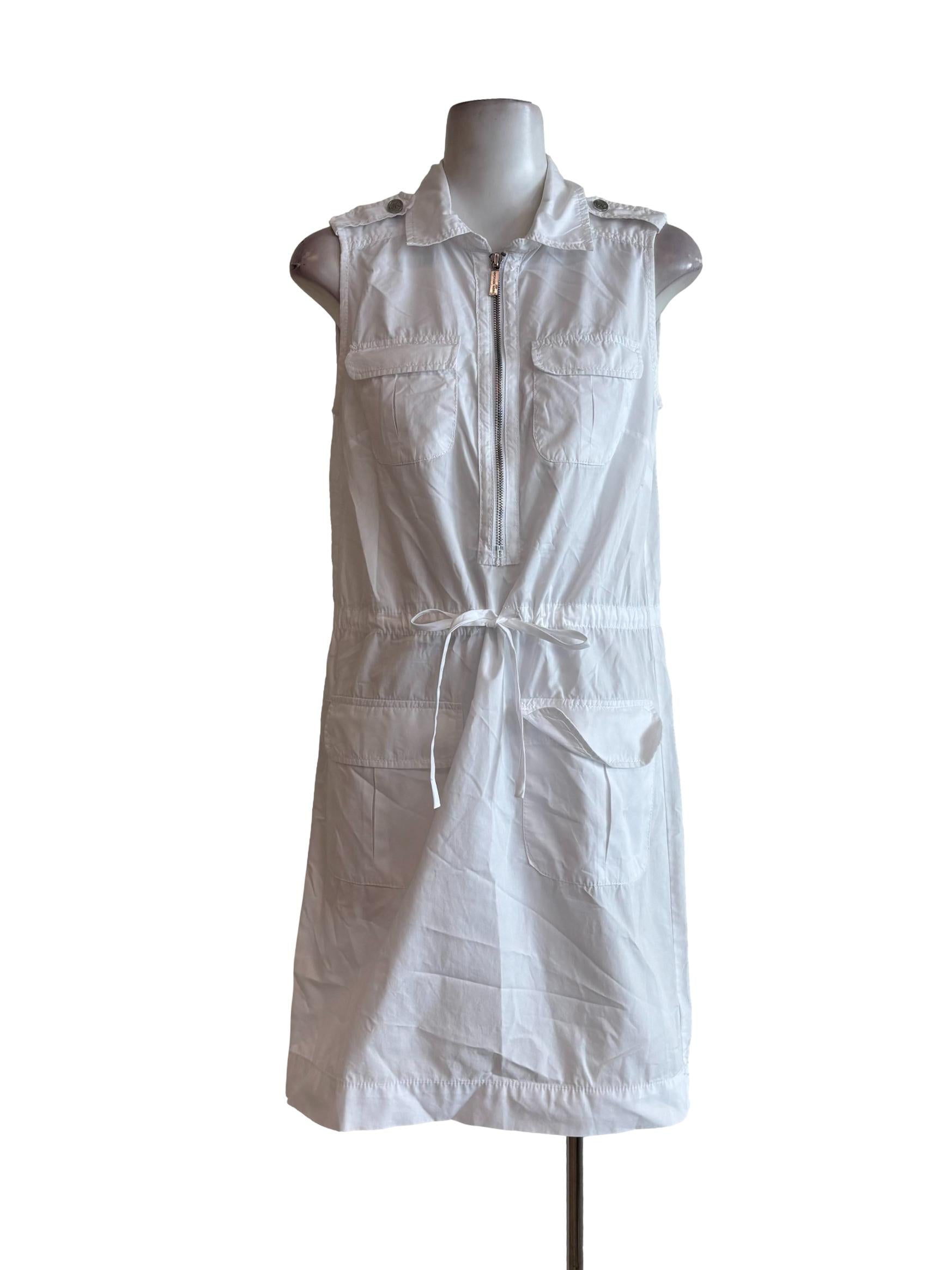Powder White Cotton Dress