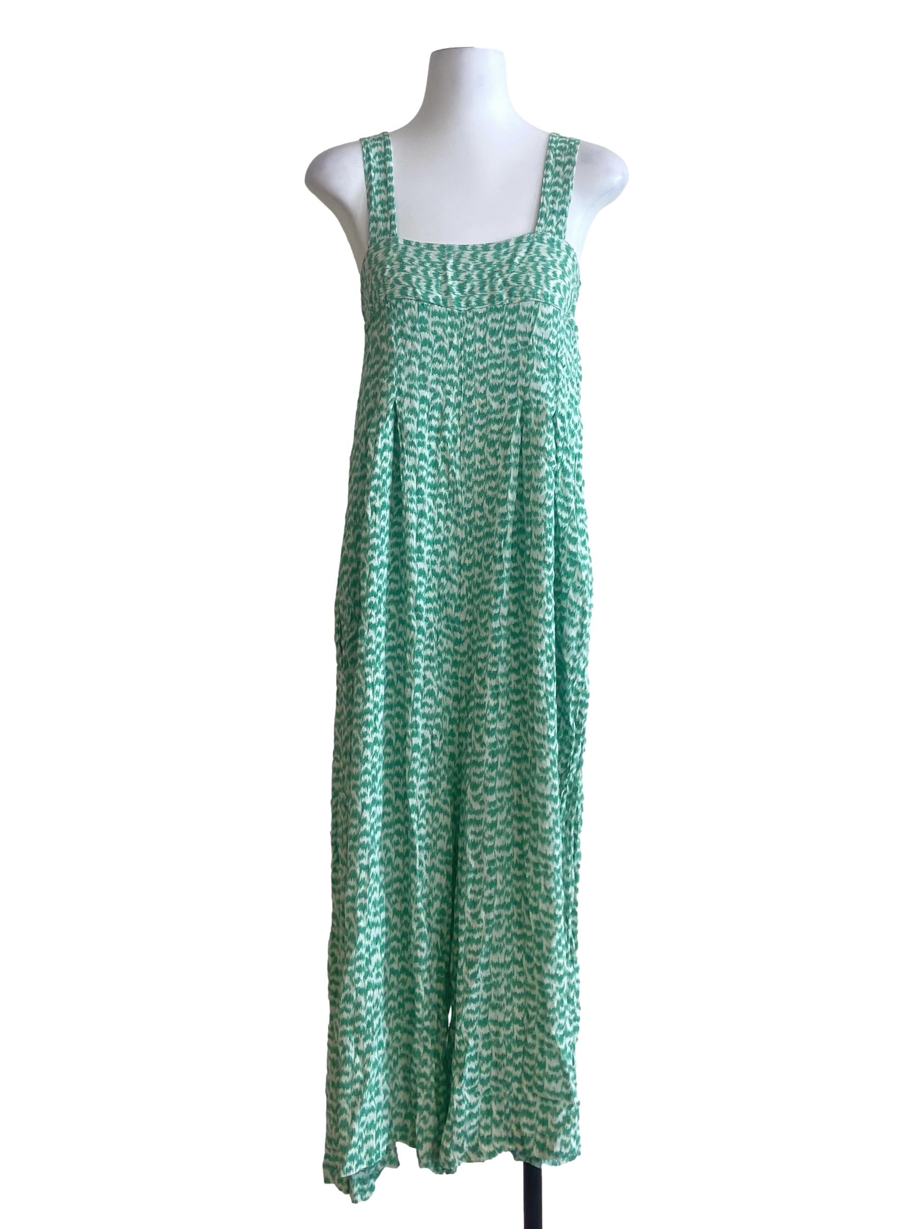 Green & White Jumpsuit