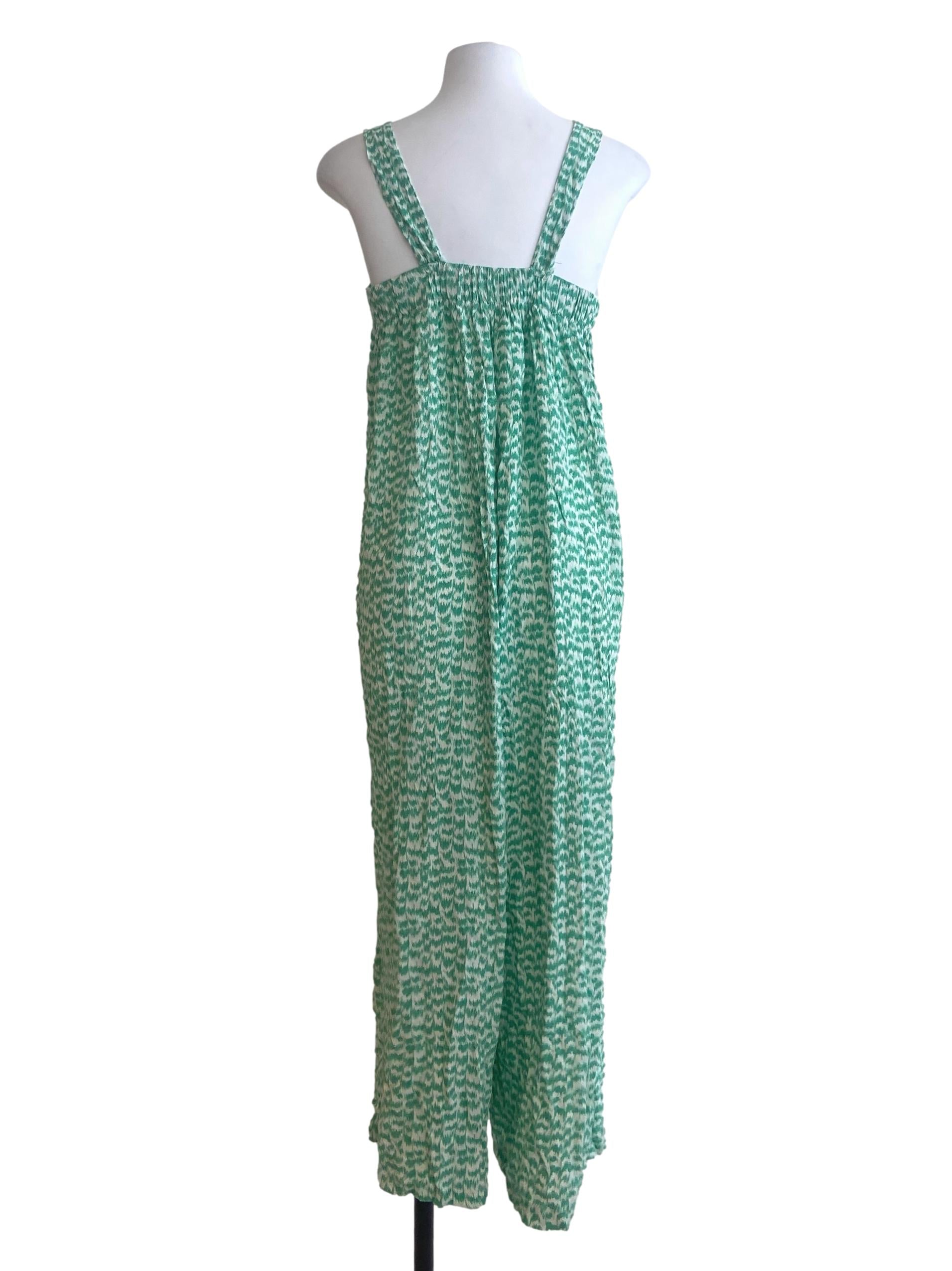 Green & White Jumpsuit