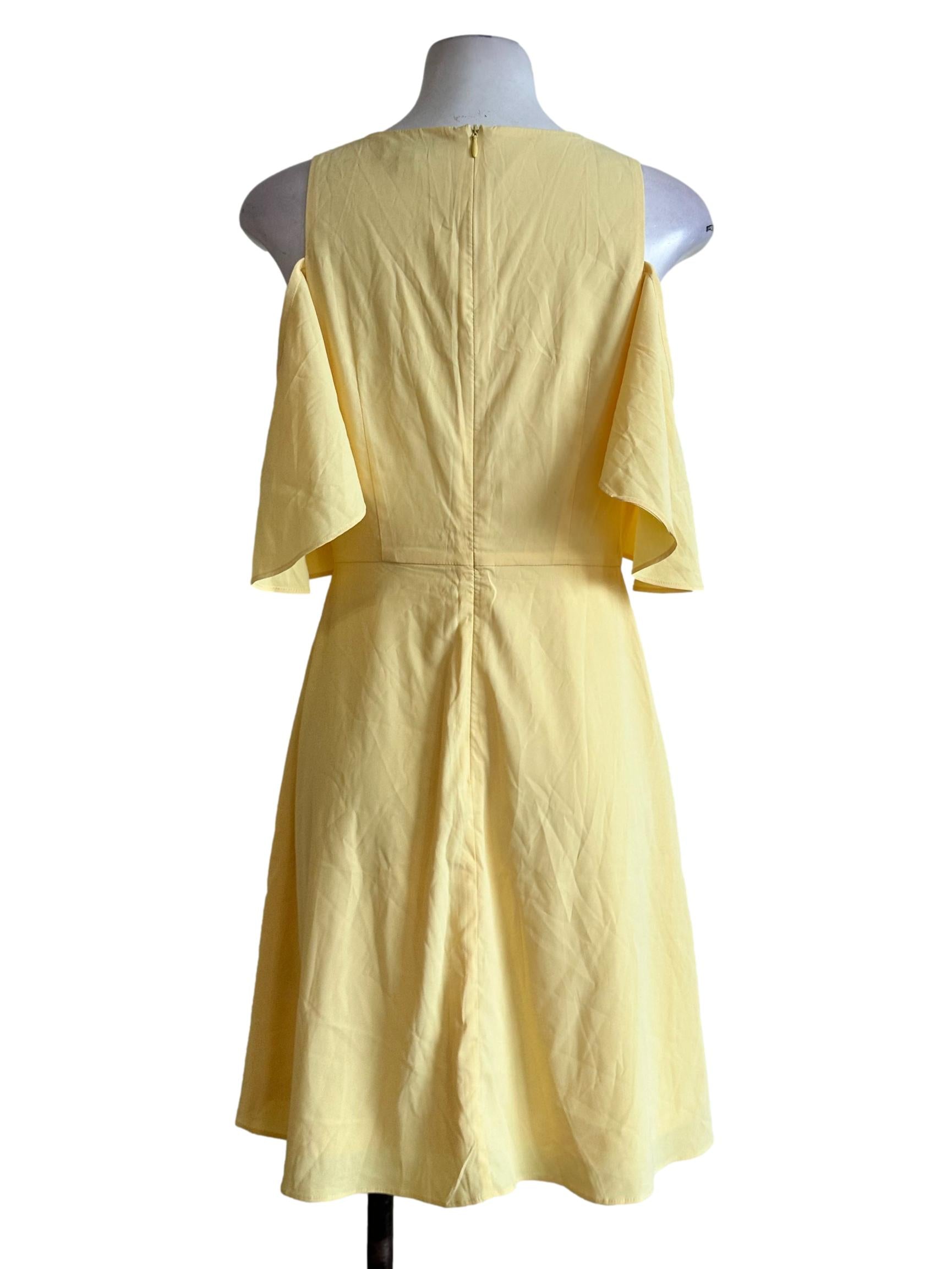 Pineapple Yellow V Neckline Mini Dress