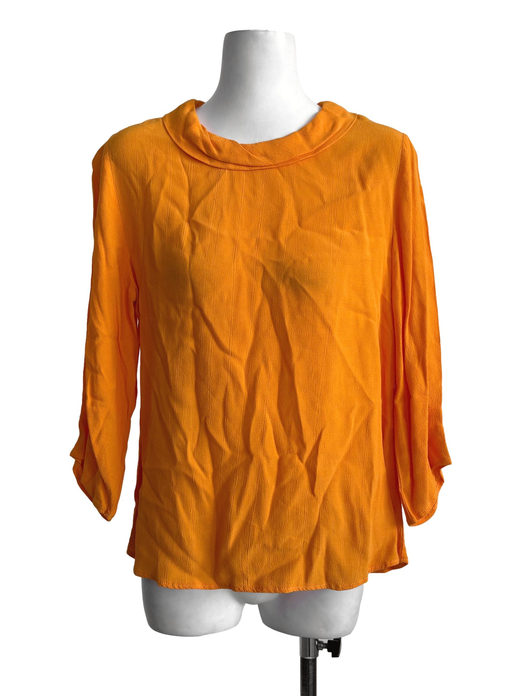 Fire Orange Long Sleeves Top