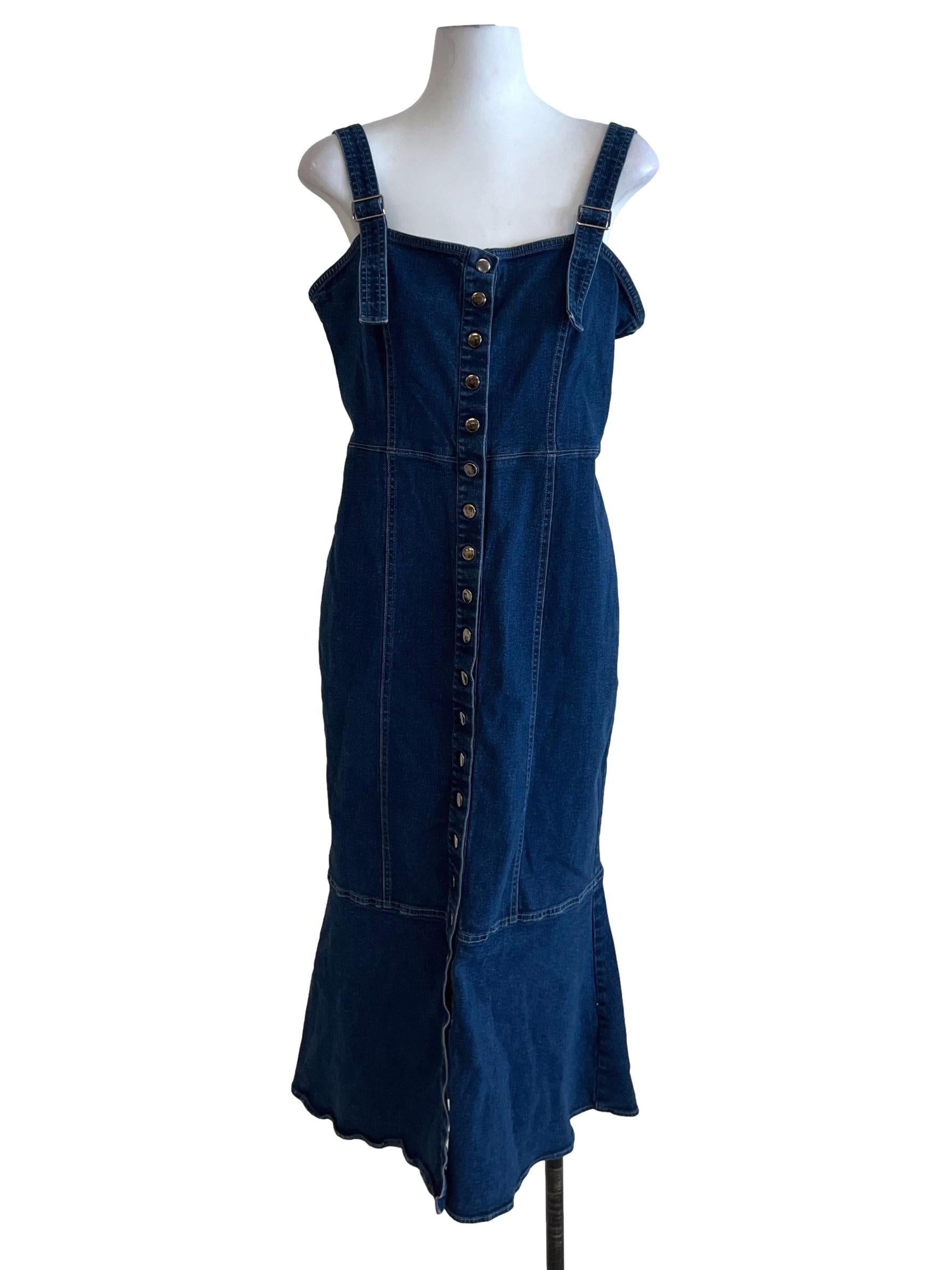 Blue Denim A-Line Dress