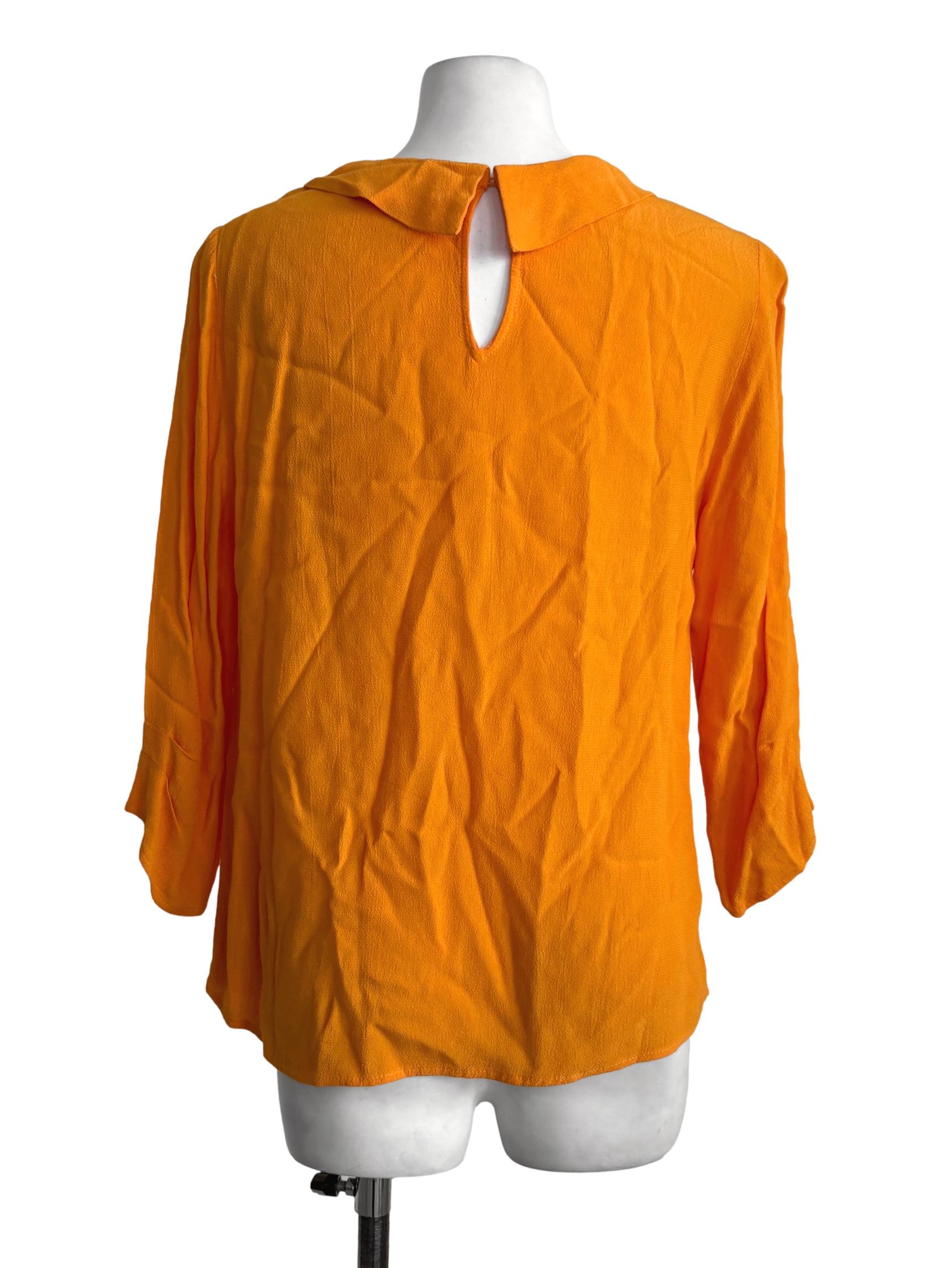 Fire Orange Long Sleeves Top
