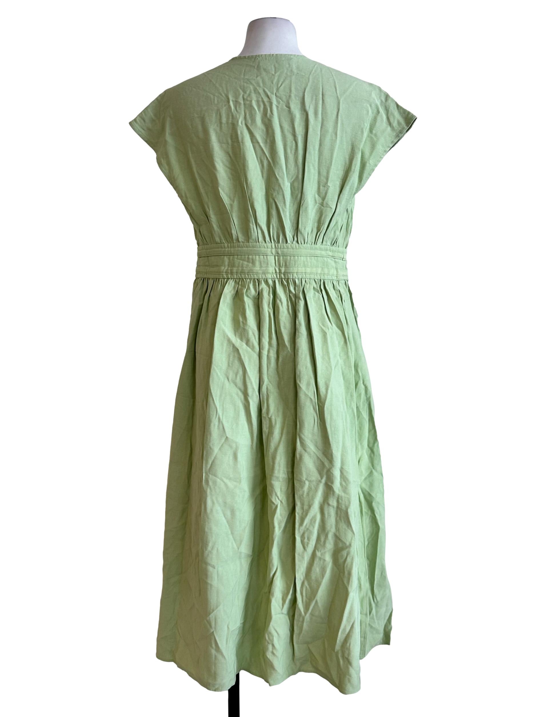Lime Green V Neckline Dress