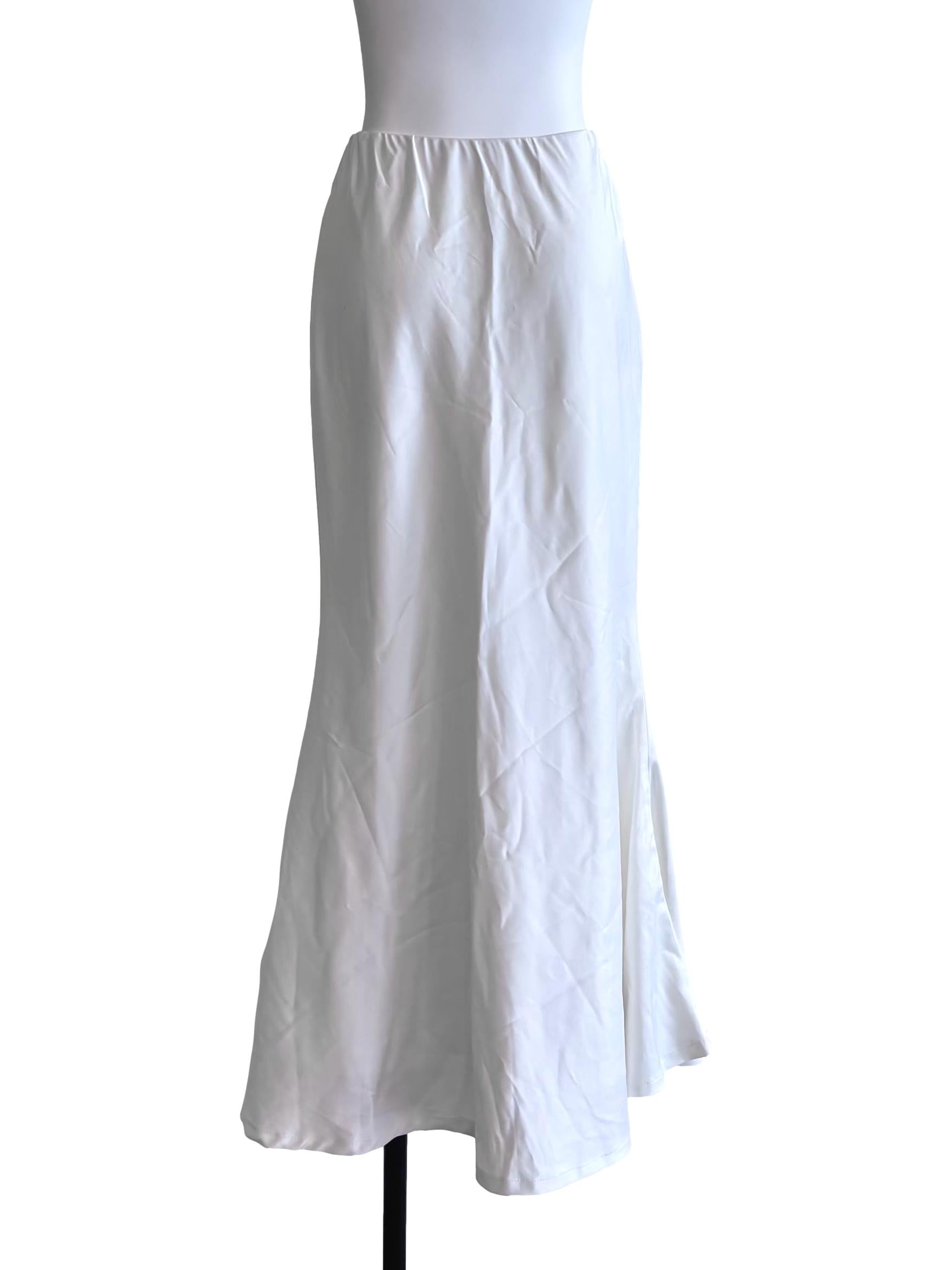 White Satin Mermaid Skirt