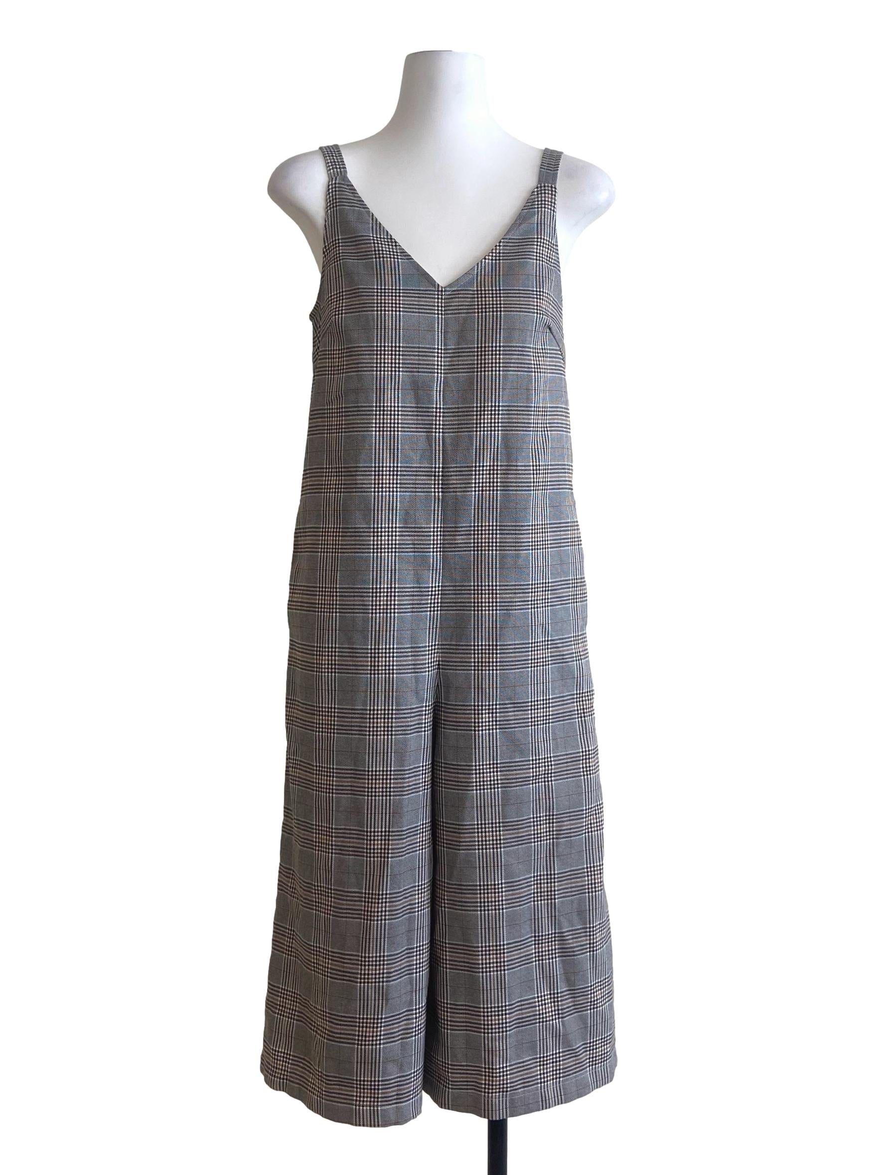 Black & Brown Tartan Jumpsuit TTR