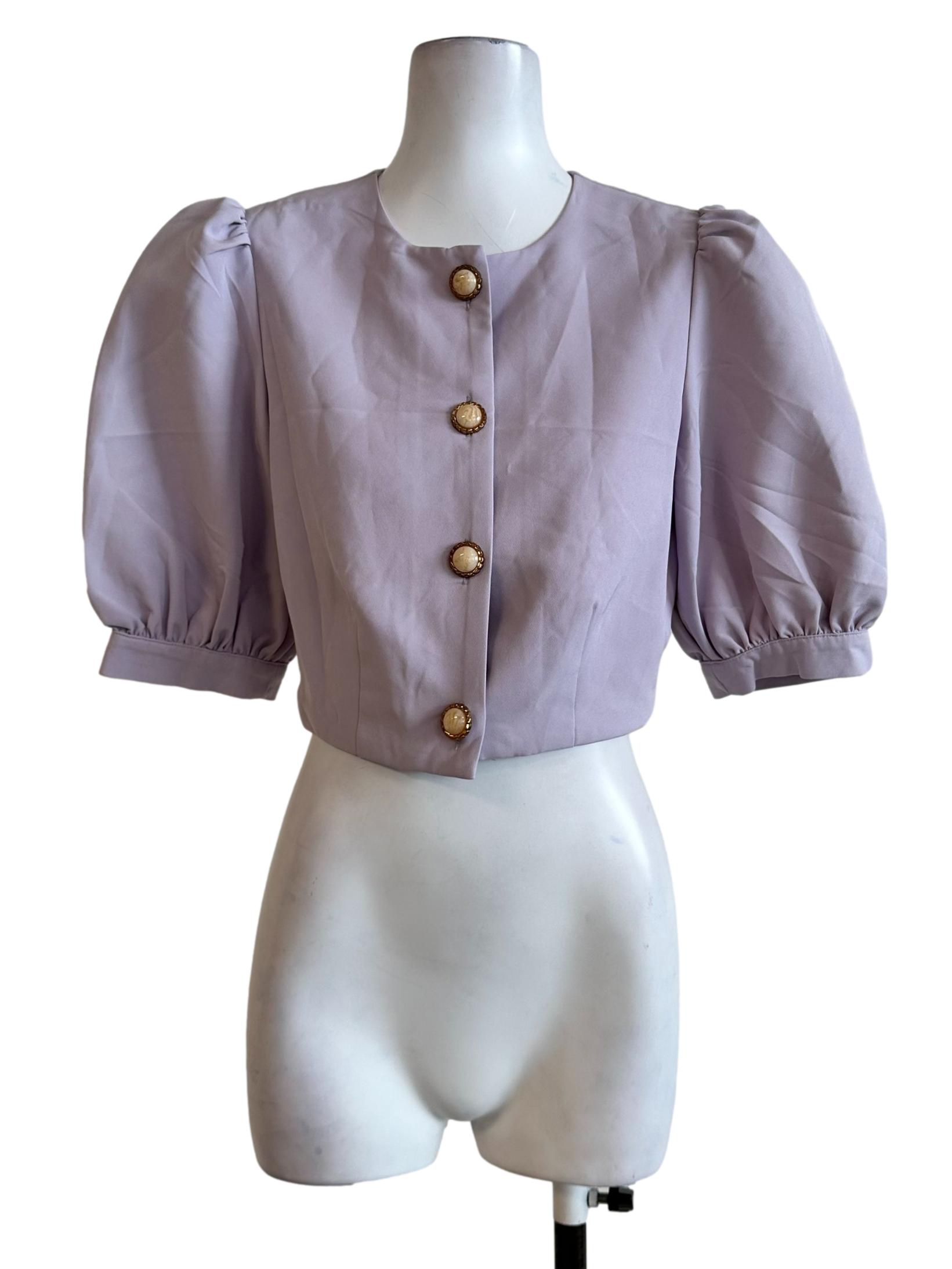 Periwinkle Purple Button Top