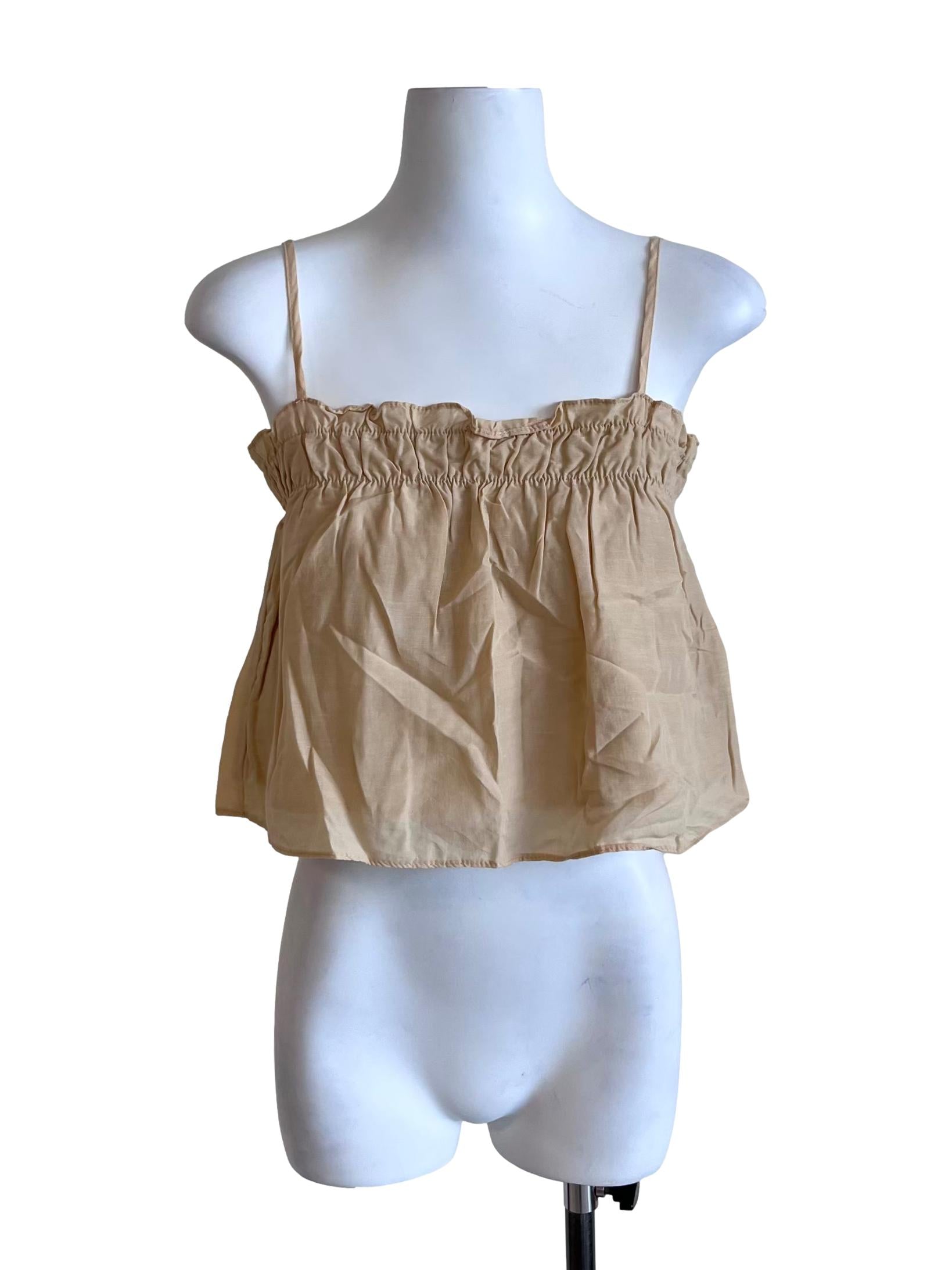 Parchment Beige Spaghetti Strap Top