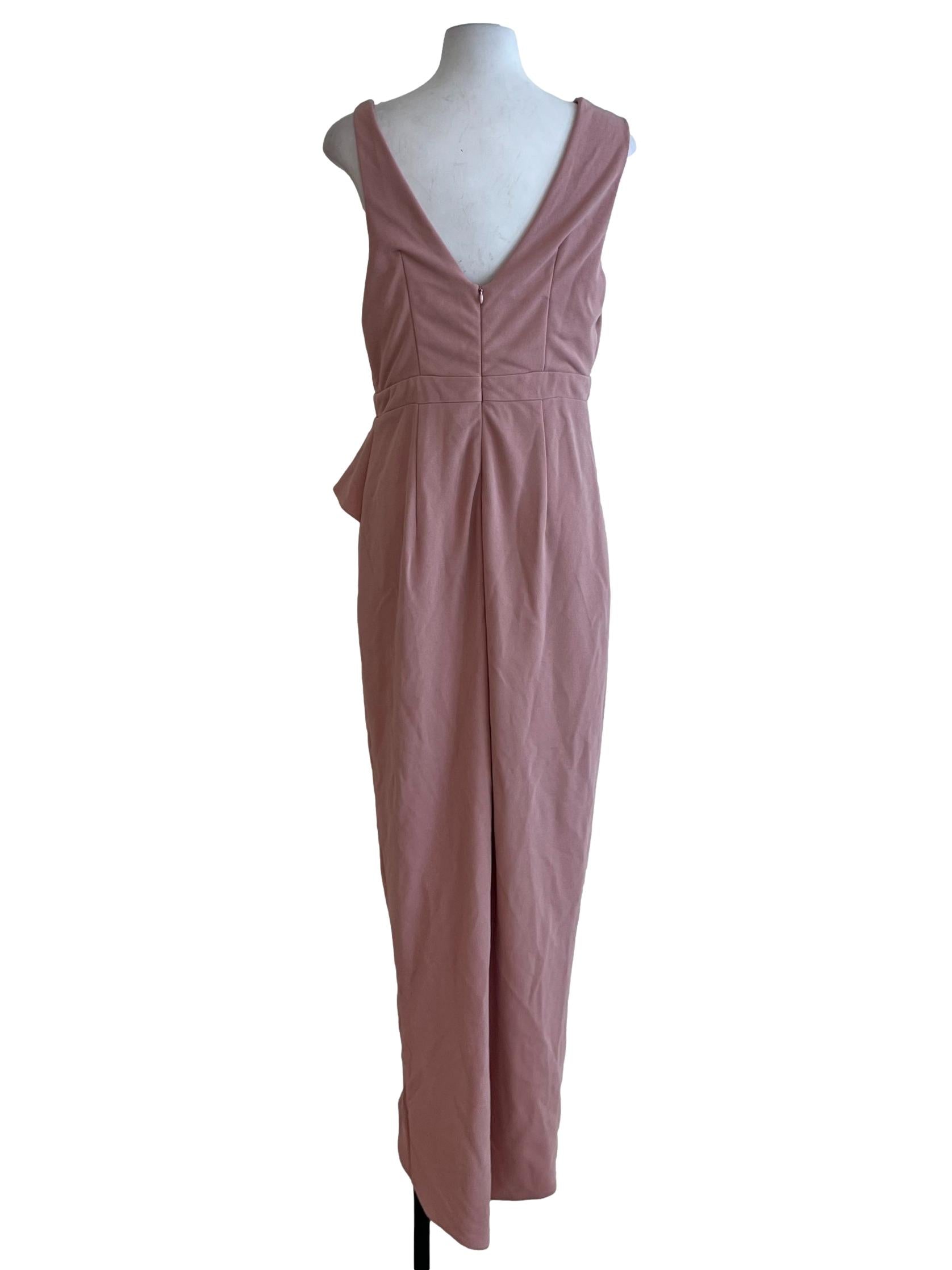 Blush Pink V-Neckline Shift Dress