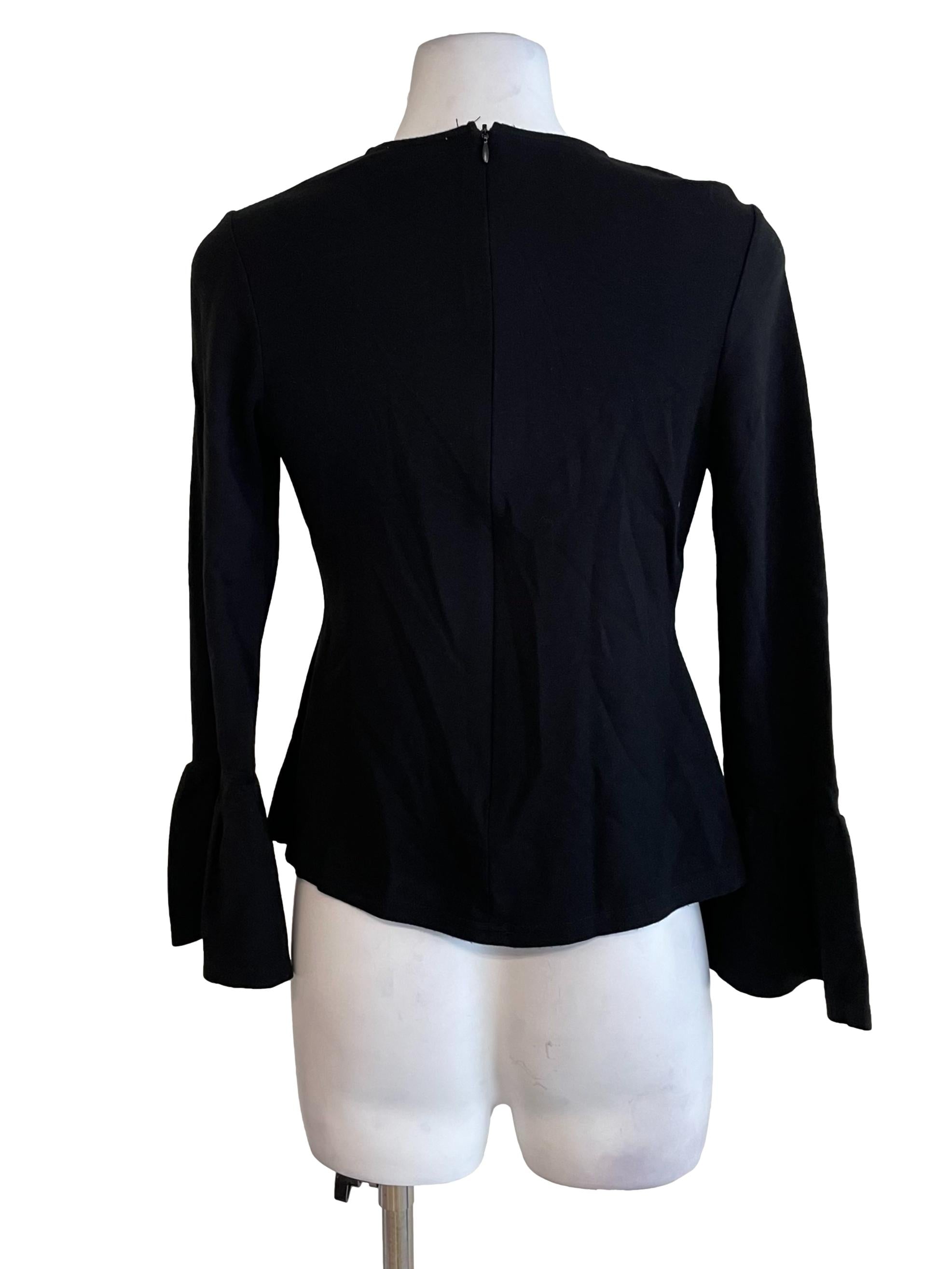 Black Bell Sleeves Top
