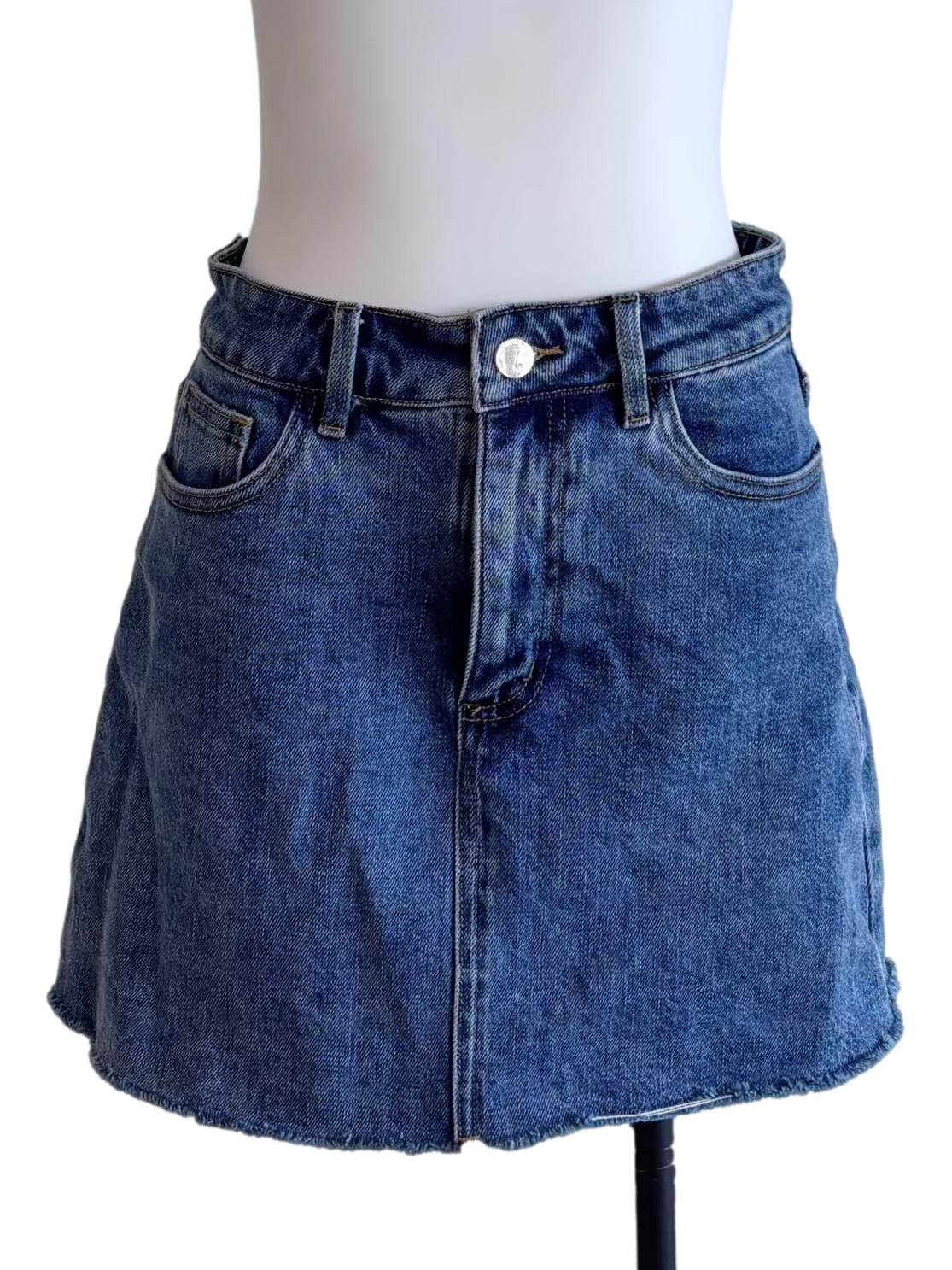 Denim Blue Mini Skirt